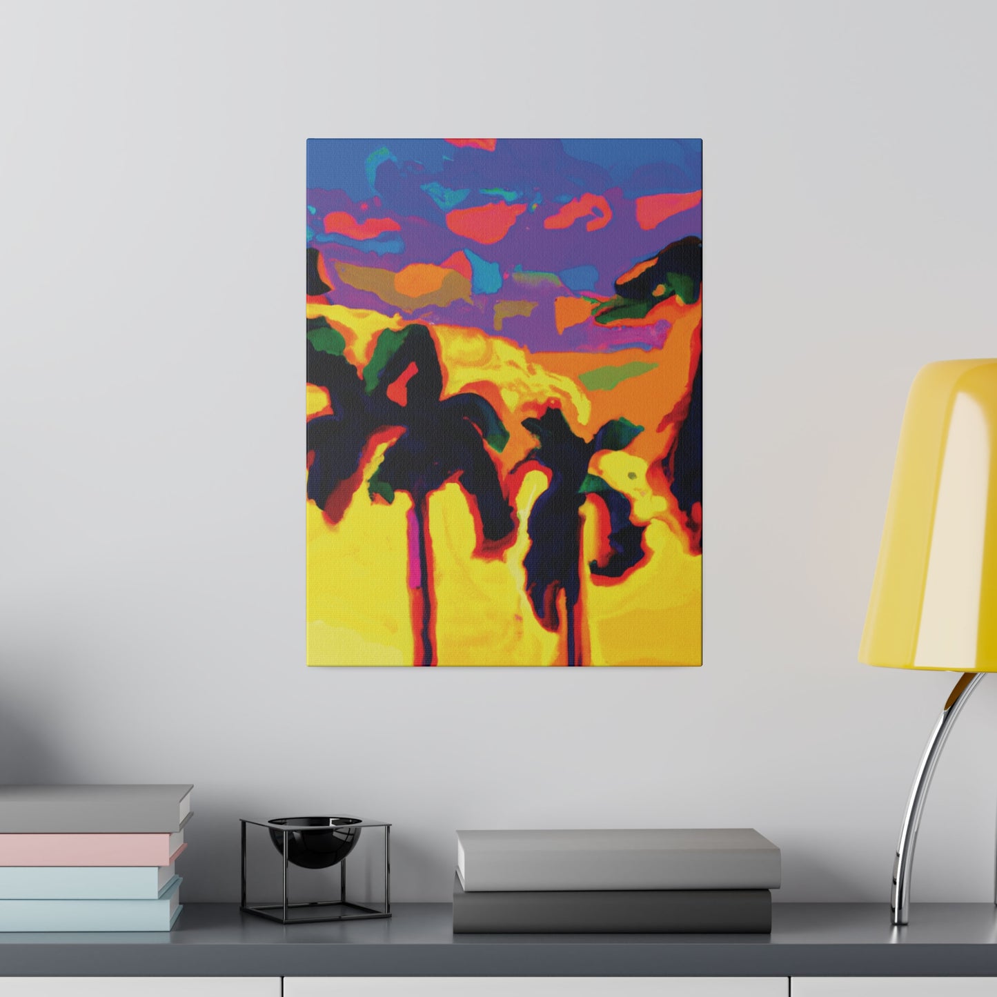 7121s - Miami Beach Sunset Painting Print | Miami | Beach | Sunset | Poster | Home Decor | Wall Art | Canvas