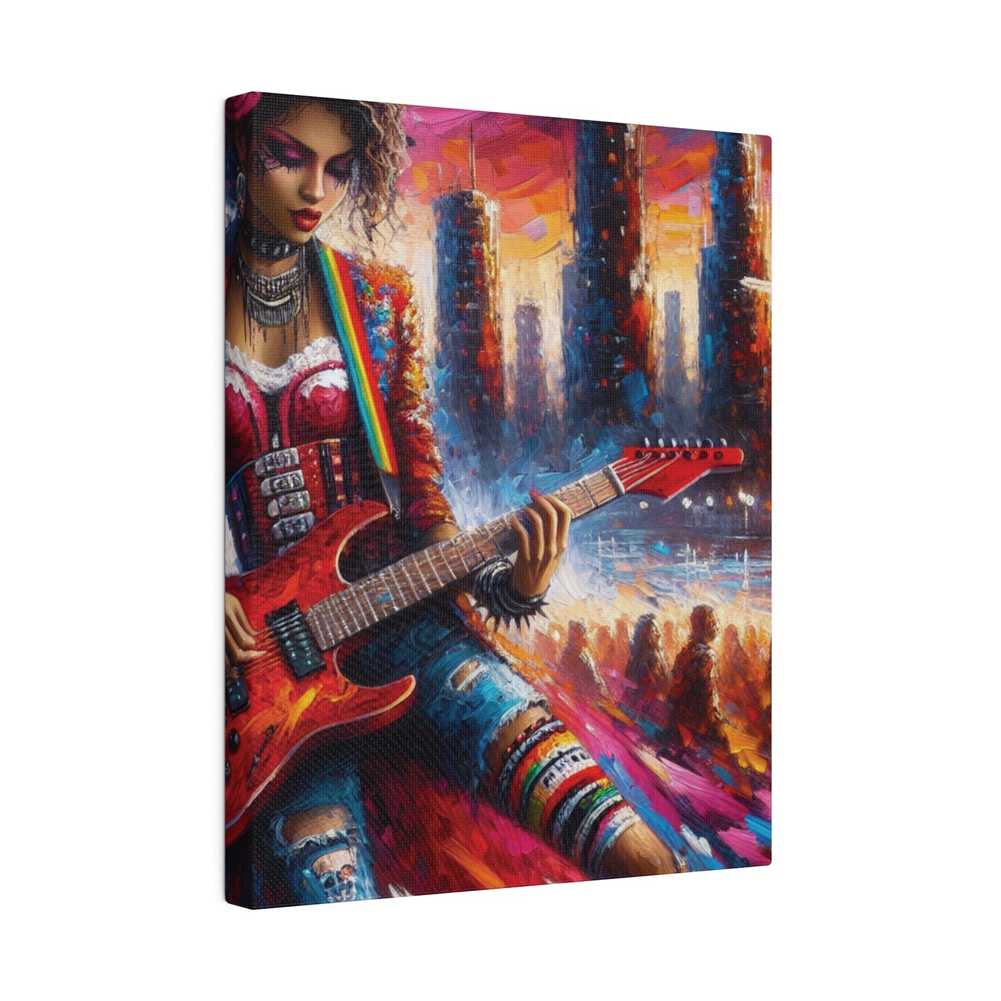 6794Z - Rockstar Oil Painting Style Print | Poster | Home Decor | Wall Art | Music Art | Canvas