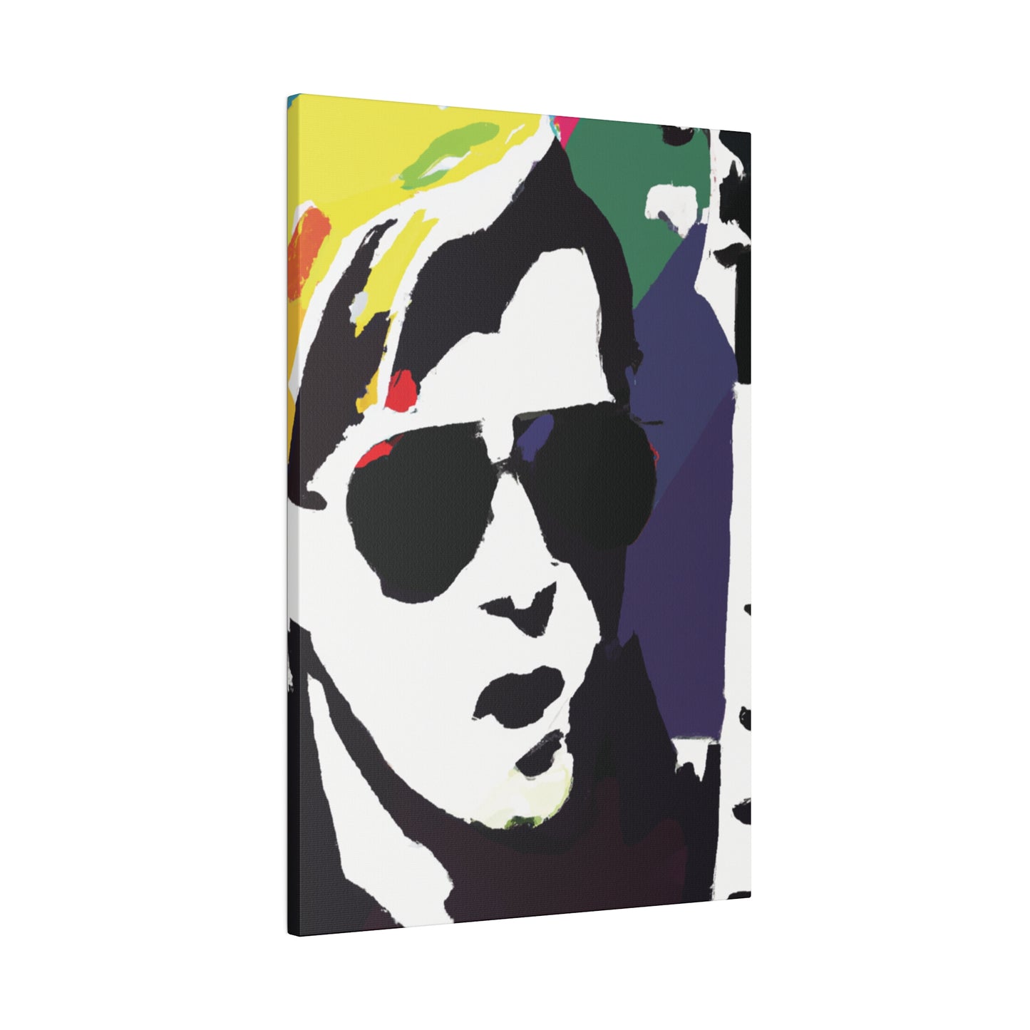 3723C - Rockstar Painting Print | Face | Abstract | Poster | Home Decor | Wall Art | Music Art | Canvas