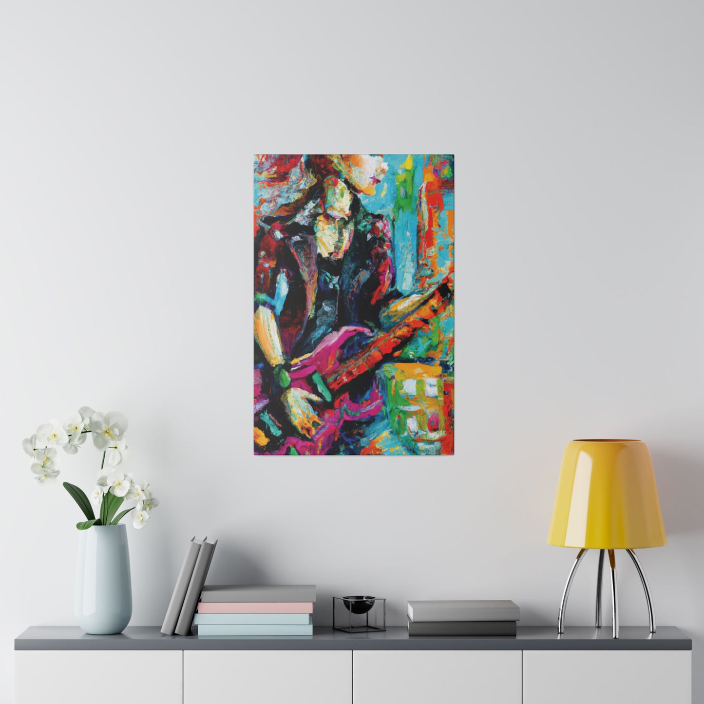 5003E - Rockstar Oil Painting Style Print | Poster | Home Decor | Wall Art | Music Art | Canvas