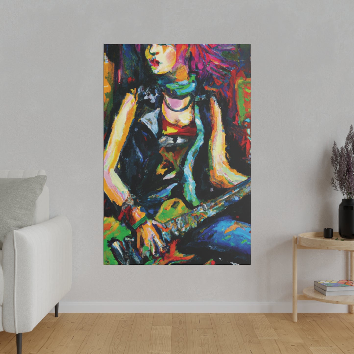 7187Z - Rockstar Oil Painting Style Print | Poster | Home Decor | Wall Art | Music Art | Canvas