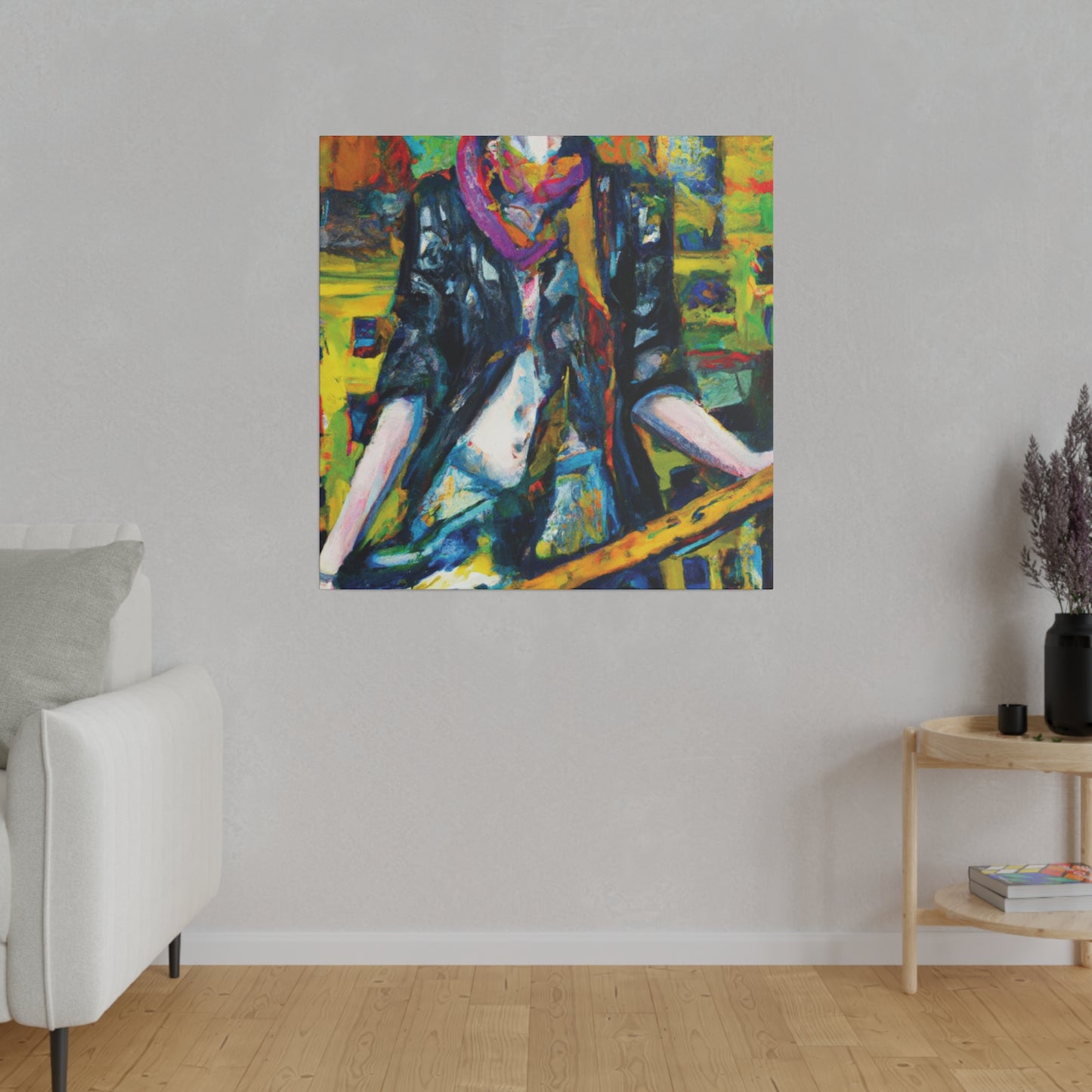 3589A - Rockstar Oil Painting Style Print | Poster | Home Decor | Wall Art | Music Art | Canvas