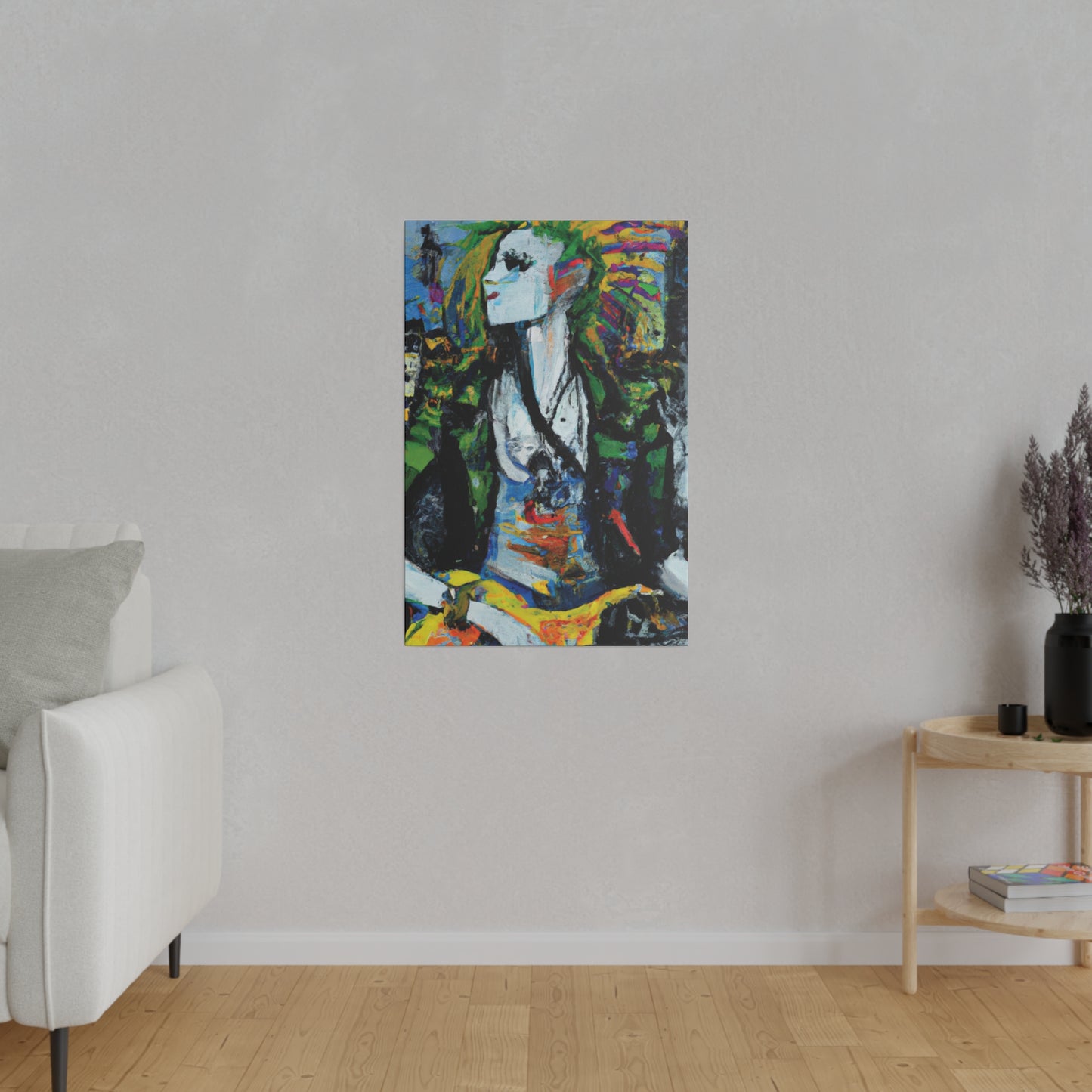 2708A - Rockstar Oil Painting Style Print | Poster | Home Decor | Wall Art | Music Art | Canvas