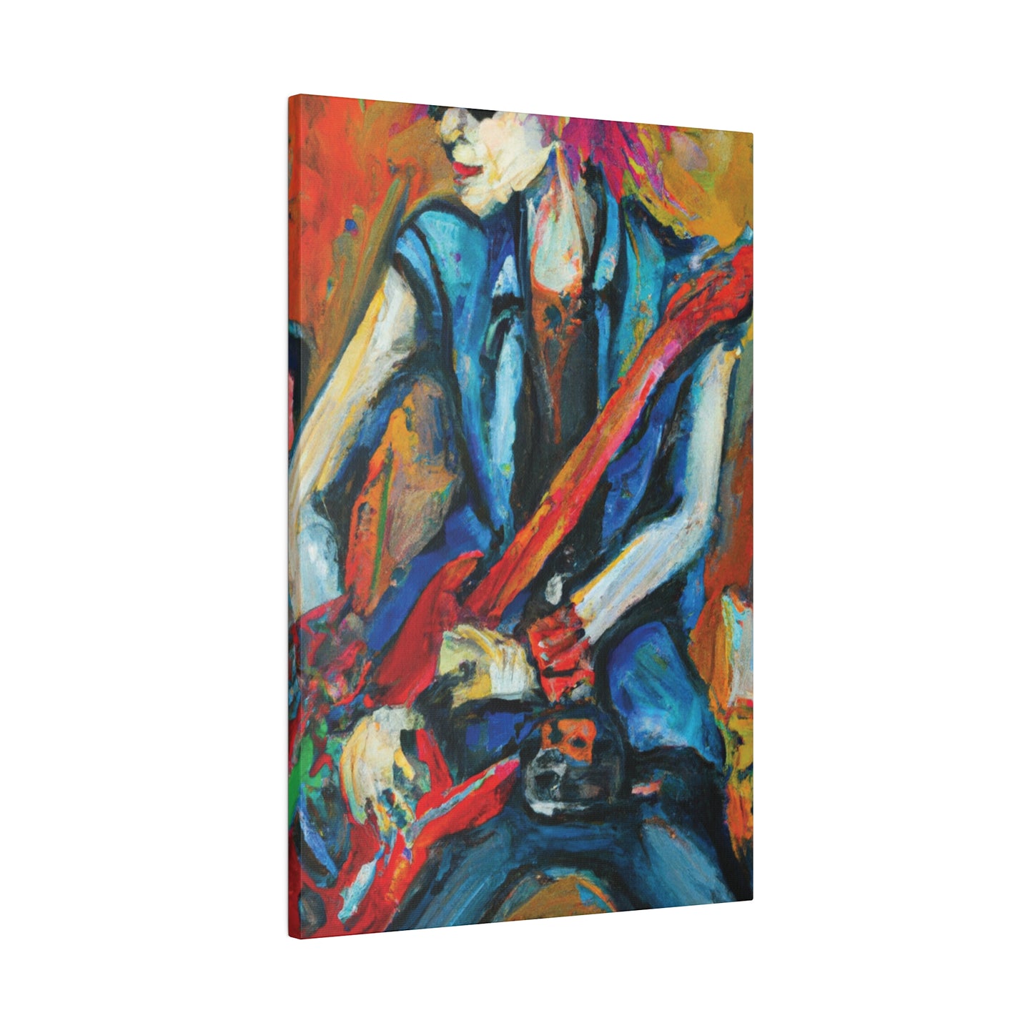 3B67 - Rockstar Oil Painting Style Print | Poster | Home Decor | Wall Art | Music Art | Canvas