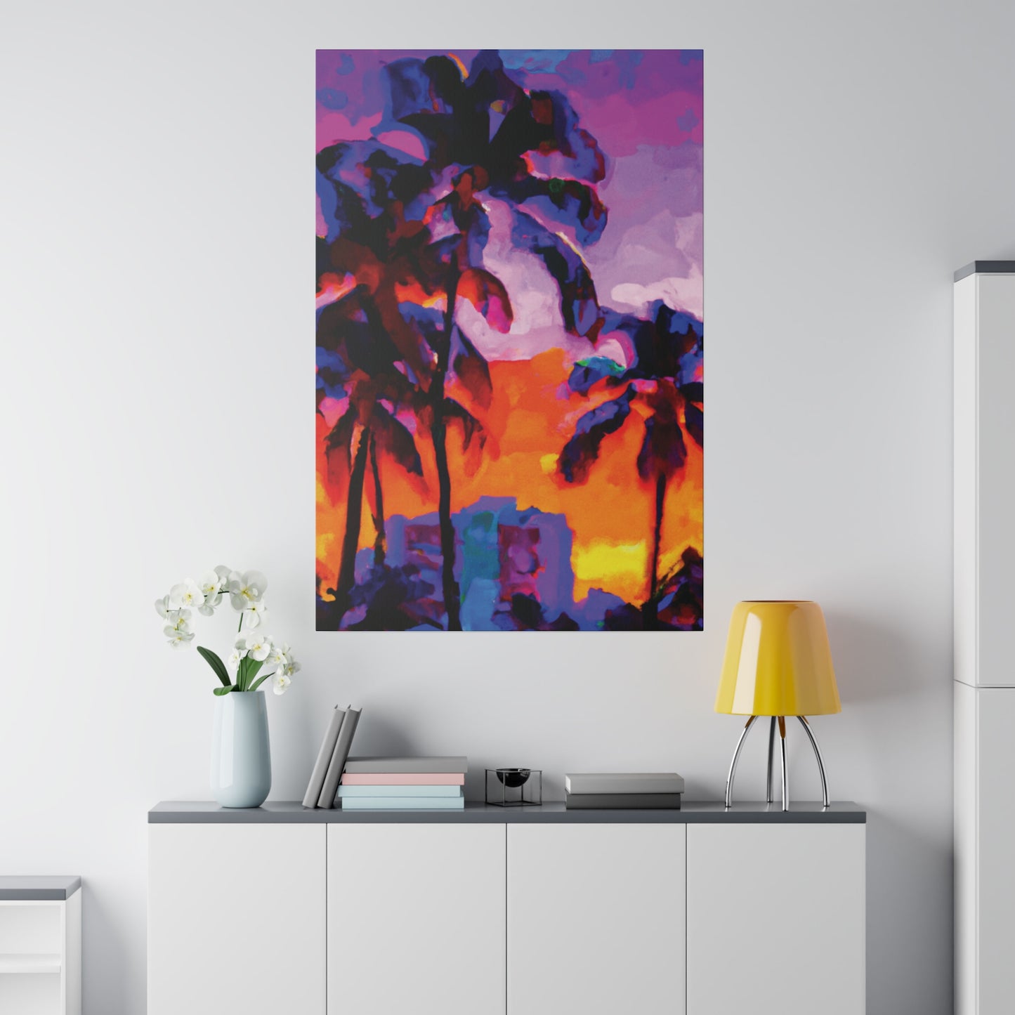 313J - Miami Beach Sunset Painting Print | Miami | Beach | Sunset | Poster | Home Decor | Wall Art | Canvas