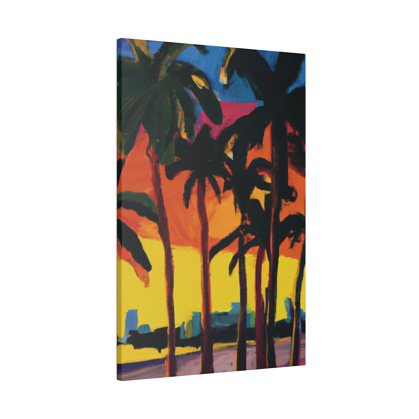 7398G - Miami Beach Sunset Painting Print | Miami | Beach | Sunset | Poster | Home Decor | Wall Art | Canvas