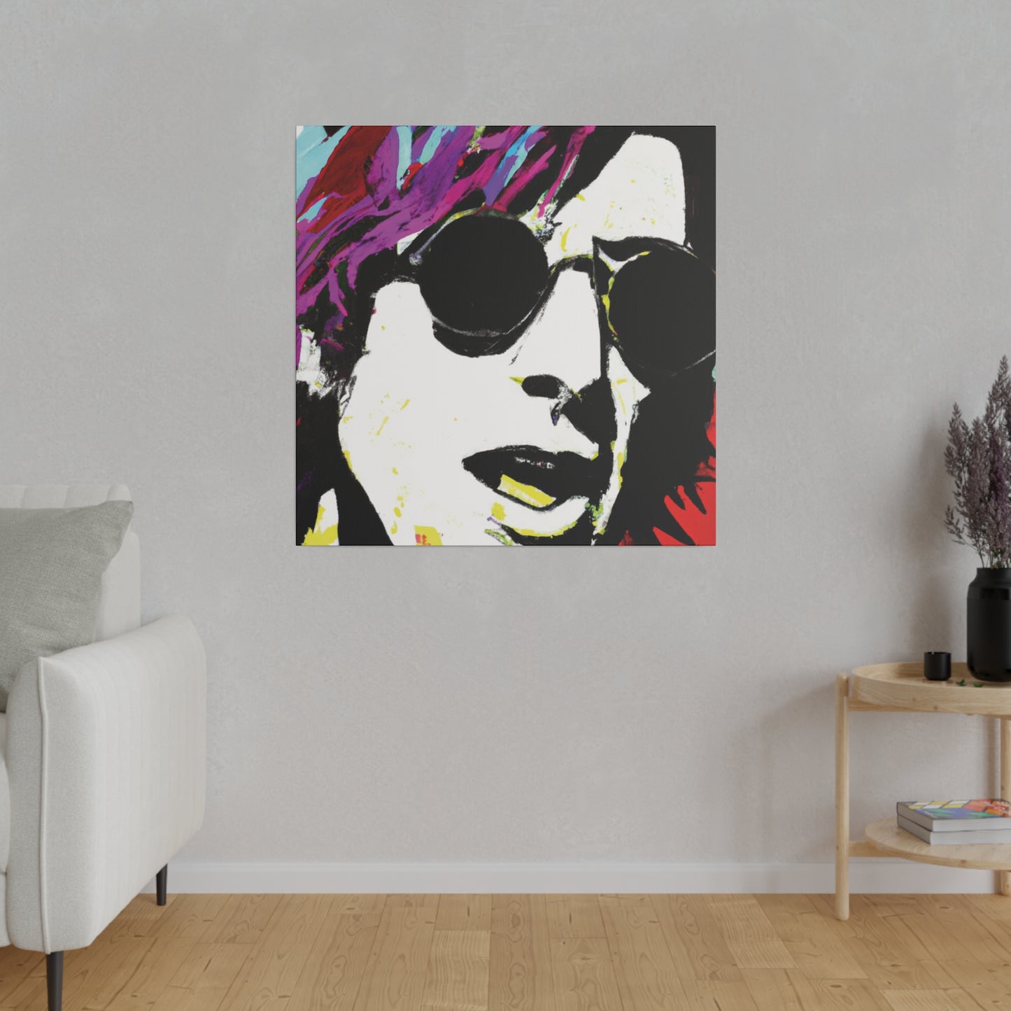9436F - Rockstar Painting Print | Face | Abstract | Poster | Home Decor | Wall Art | Music Art | Canvas
