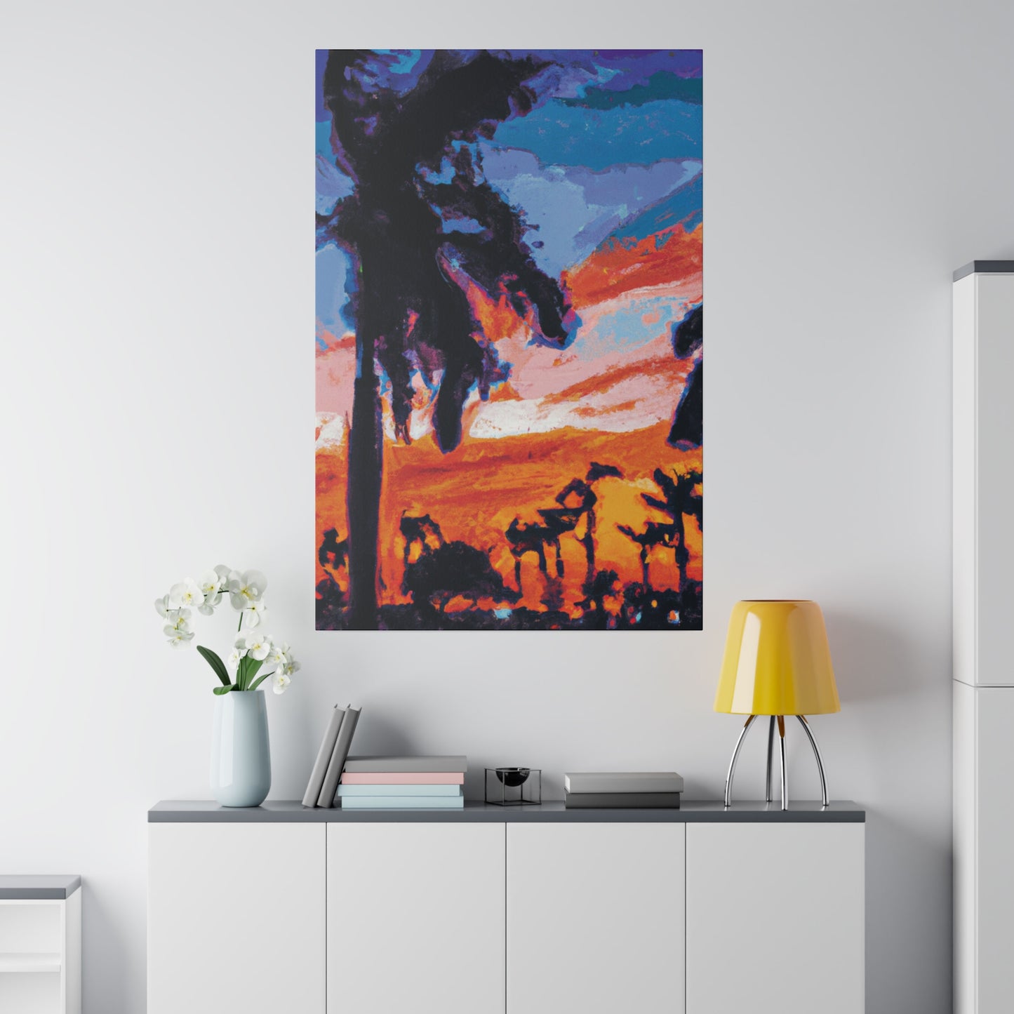 2761V - Miami Beach Sunset Painting Print | Miami | Beach | Sunset | Poster | Home Decor | Wall Art | Canvas