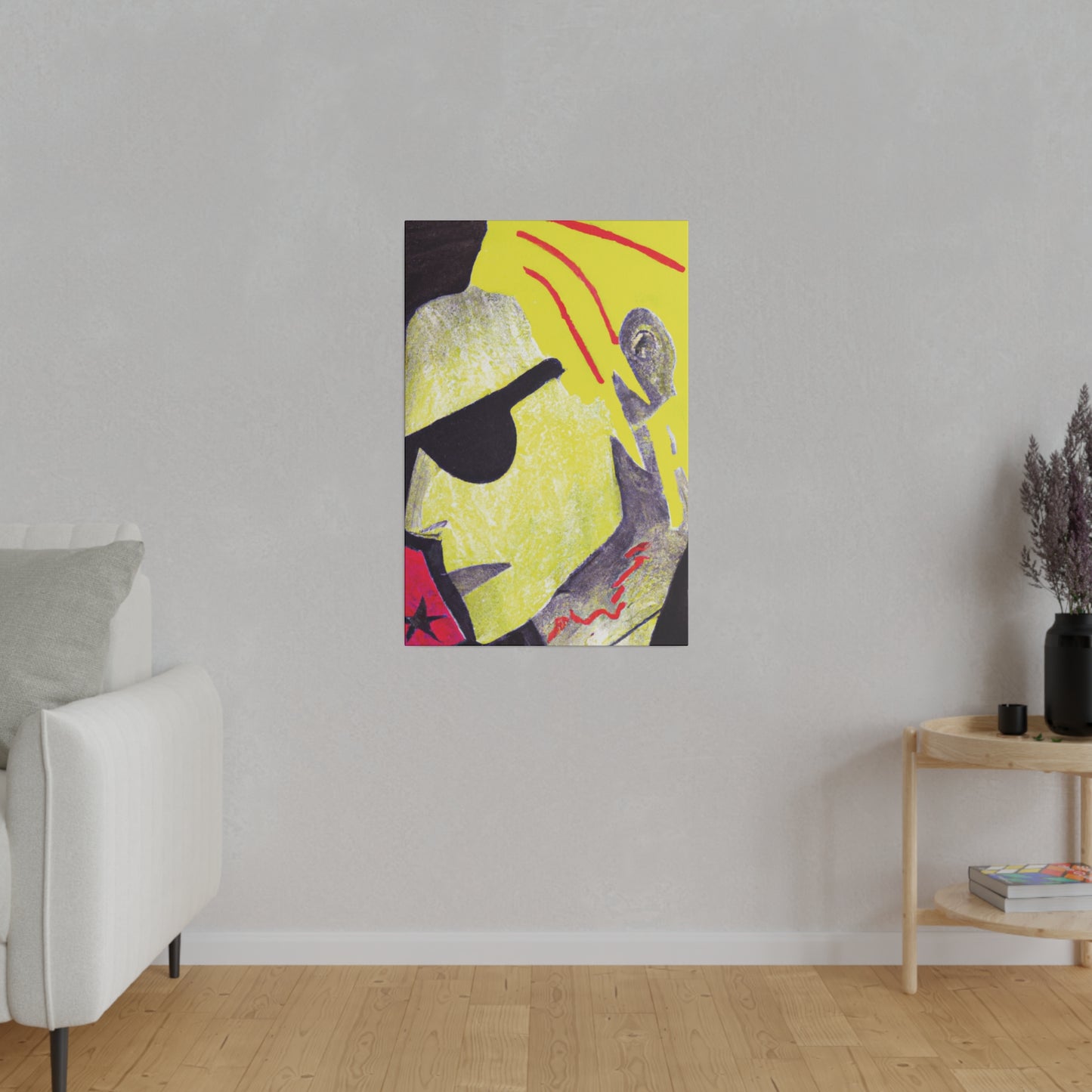 2942F - Rockstar Painting Print | Face | Abstract | Poster | Home Decor | Wall Art | Music Art | Canvas