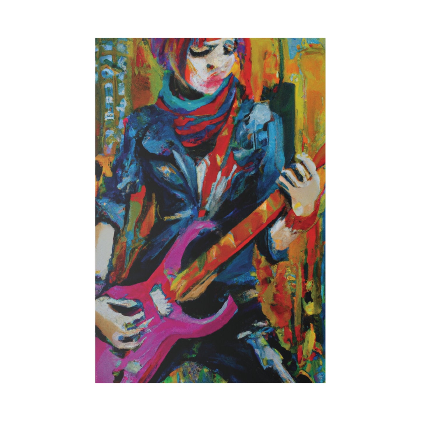 6226G - Rockstar Oil Painting Style Print | Poster | Home Decor | Wall Art | Music Art | Canvas