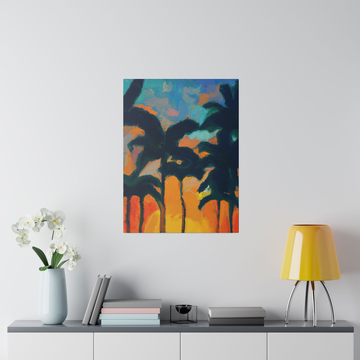 6877B - Miami Beach Sunset Painting Print | Miami | Beach | Sunset | Poster | Home Decor | Wall Art | Canvas