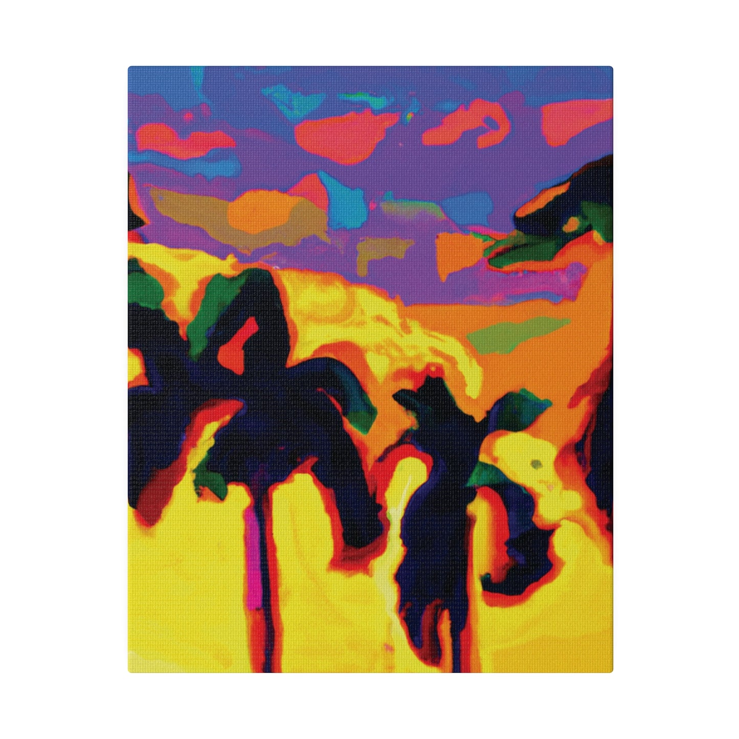 7121s - Miami Beach Sunset Painting Print | Miami | Beach | Sunset | Poster | Home Decor | Wall Art | Canvas