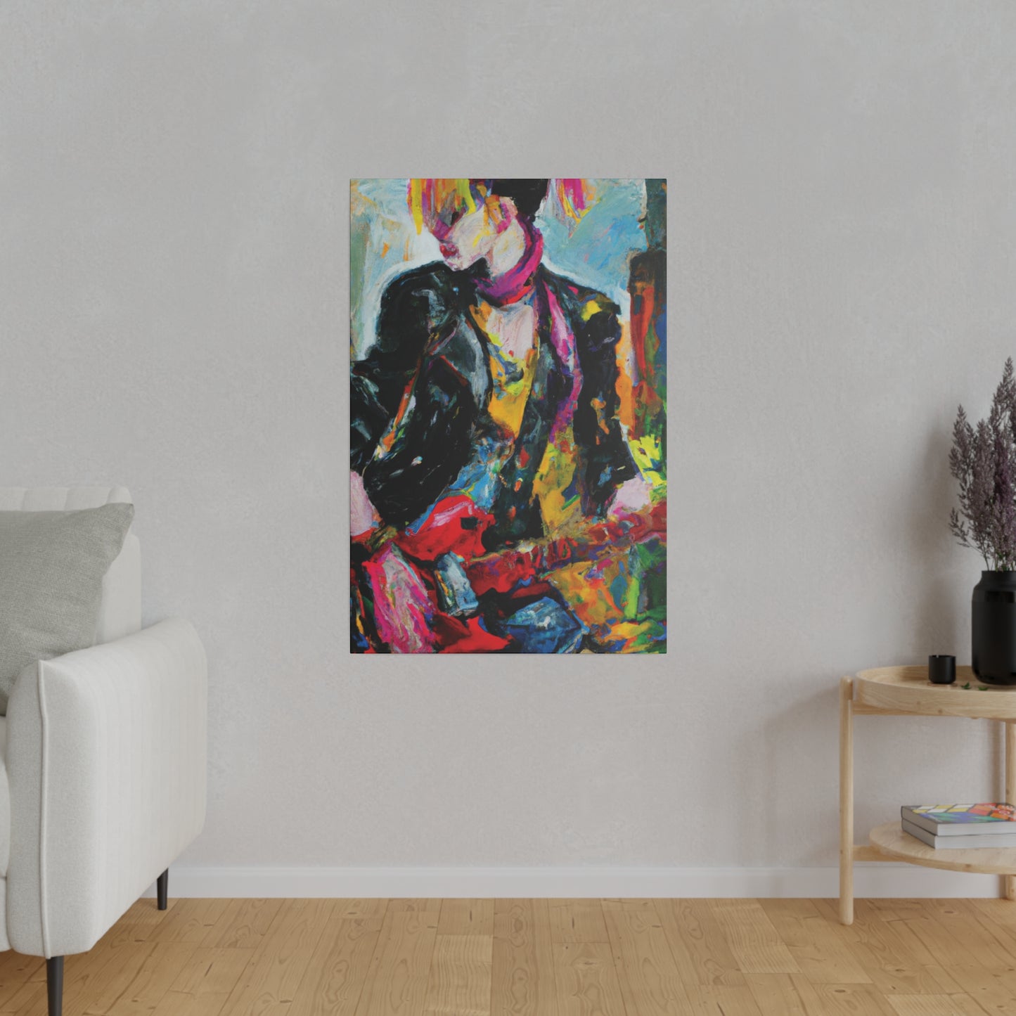 8178F - Rockstar Oil Painting Style Print | Poster | Home Decor | Wall Art | Music Art | Canvas