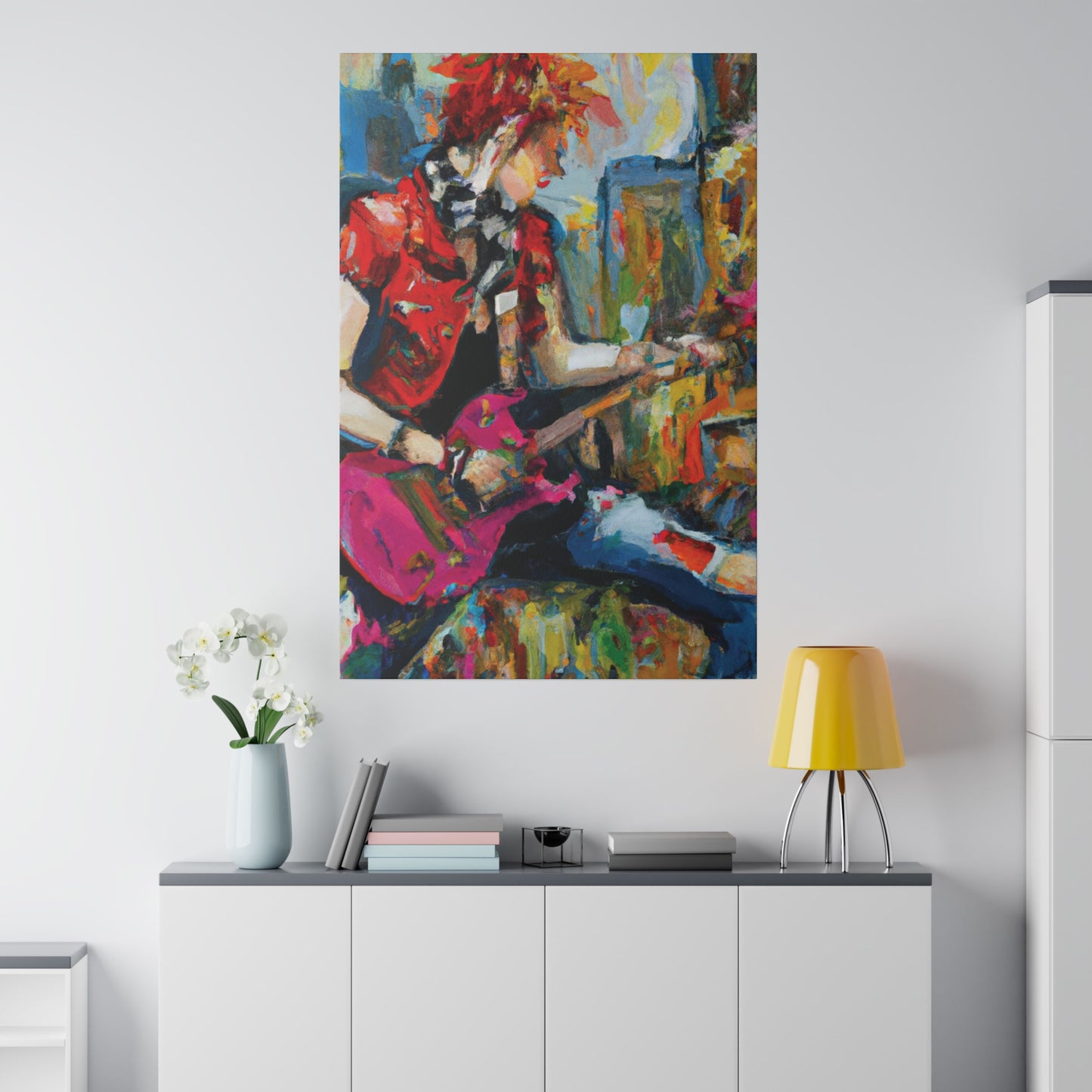 9666G - Rockstar Oil Painting Style Print | Poster | Home Decor | Wall Art | Music Art | Canvas