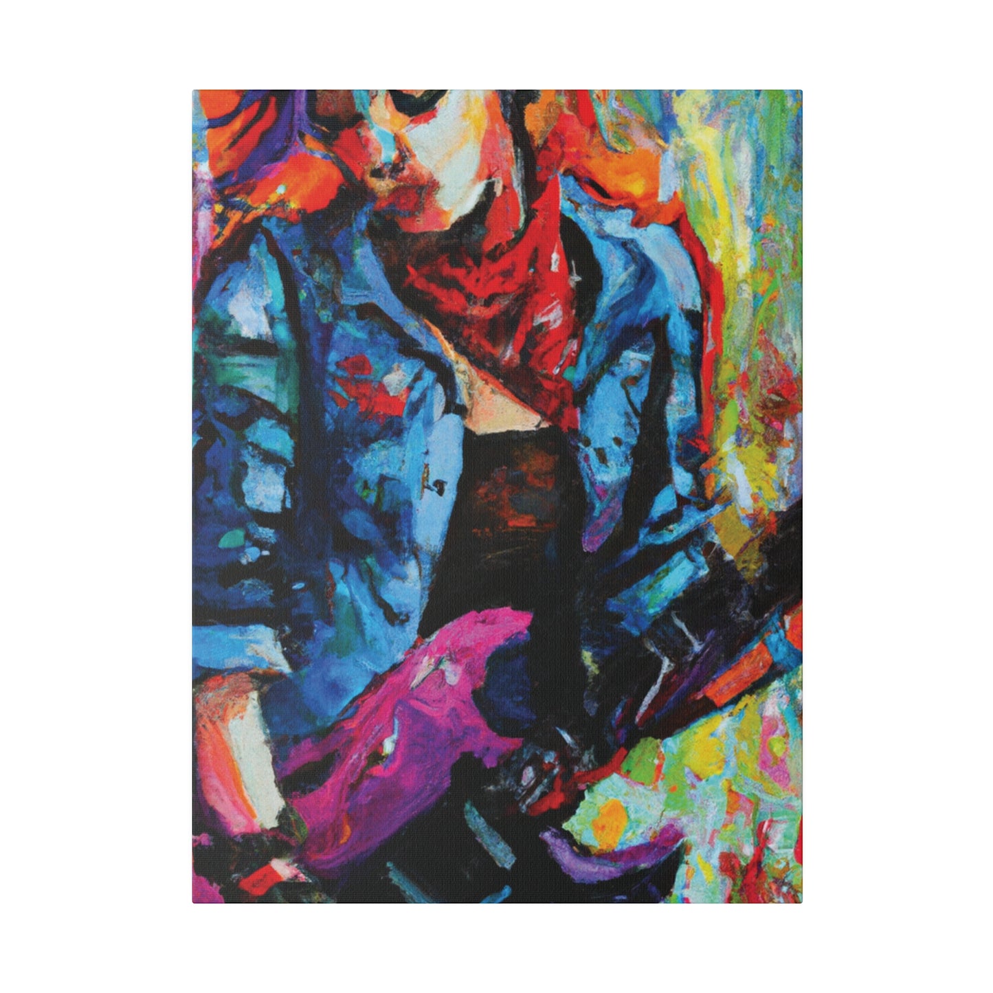 9531Q - Rockstar Oil Painting Style Print | Poster | Home Decor | Wall Art | Music Art | Canvas