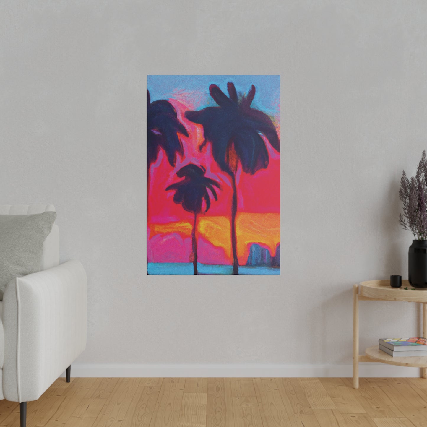 4879H - Miami Beach Sunset Painting Print | Miami | Beach | Sunset | Poster | Home Decor | Wall Art | Canvas