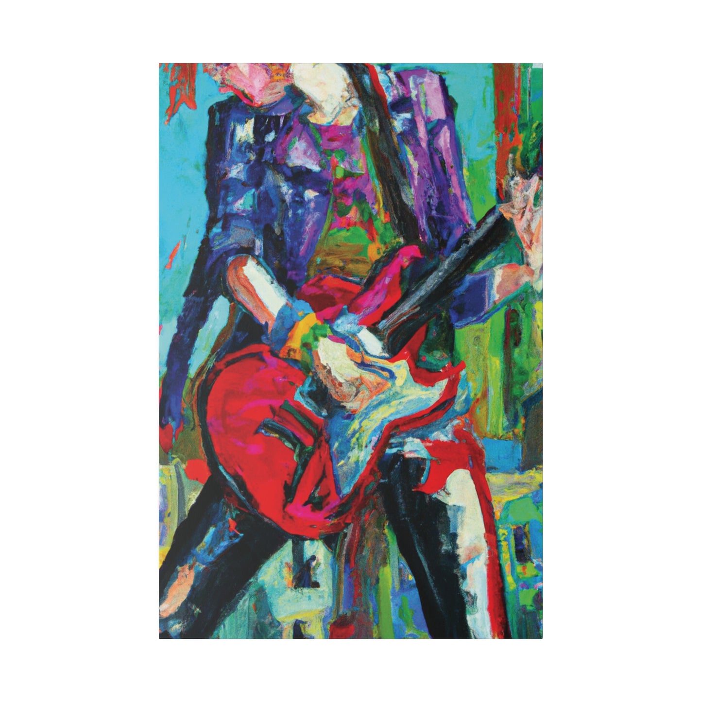 4491M - Rockstar Oil Painting Style Print | Poster | Home Decor | Wall Art | Music Art | Canvas