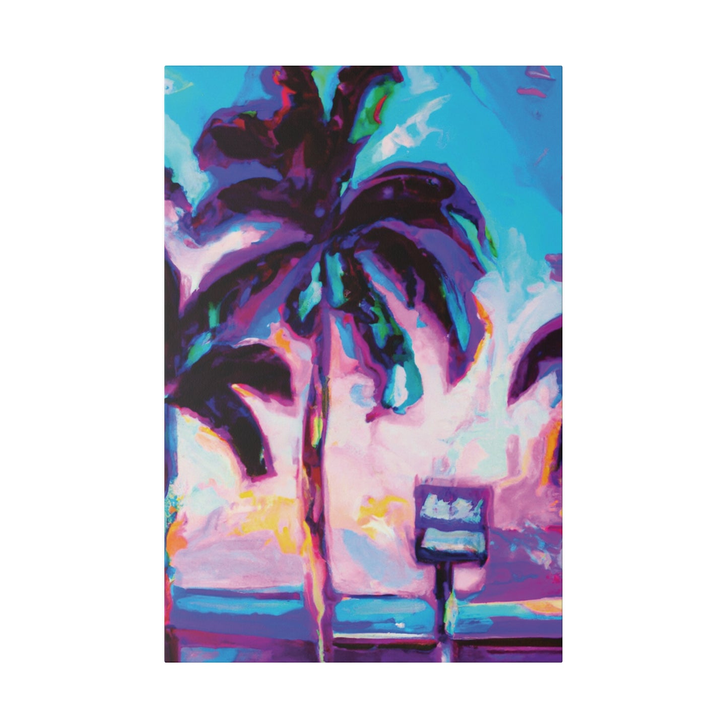 5753H - Miami Beach Sunset Painting Print | Miami | Beach | Sunset | Poster | Home Decor | Wall Art | Canvas