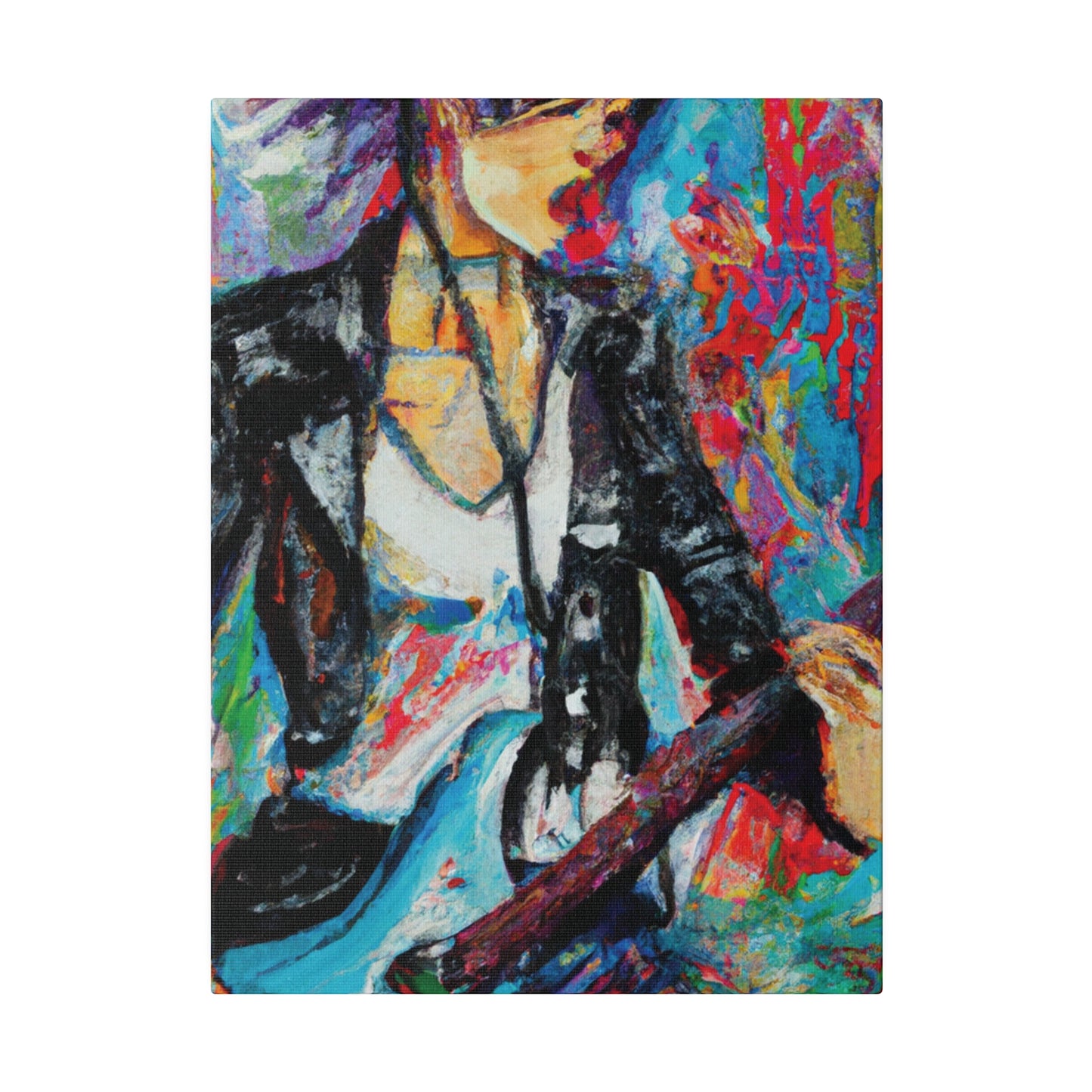 3492Z - Rockstar Oil Painting Style Print | Poster | Home Decor | Wall Art | Music Art | Canvas