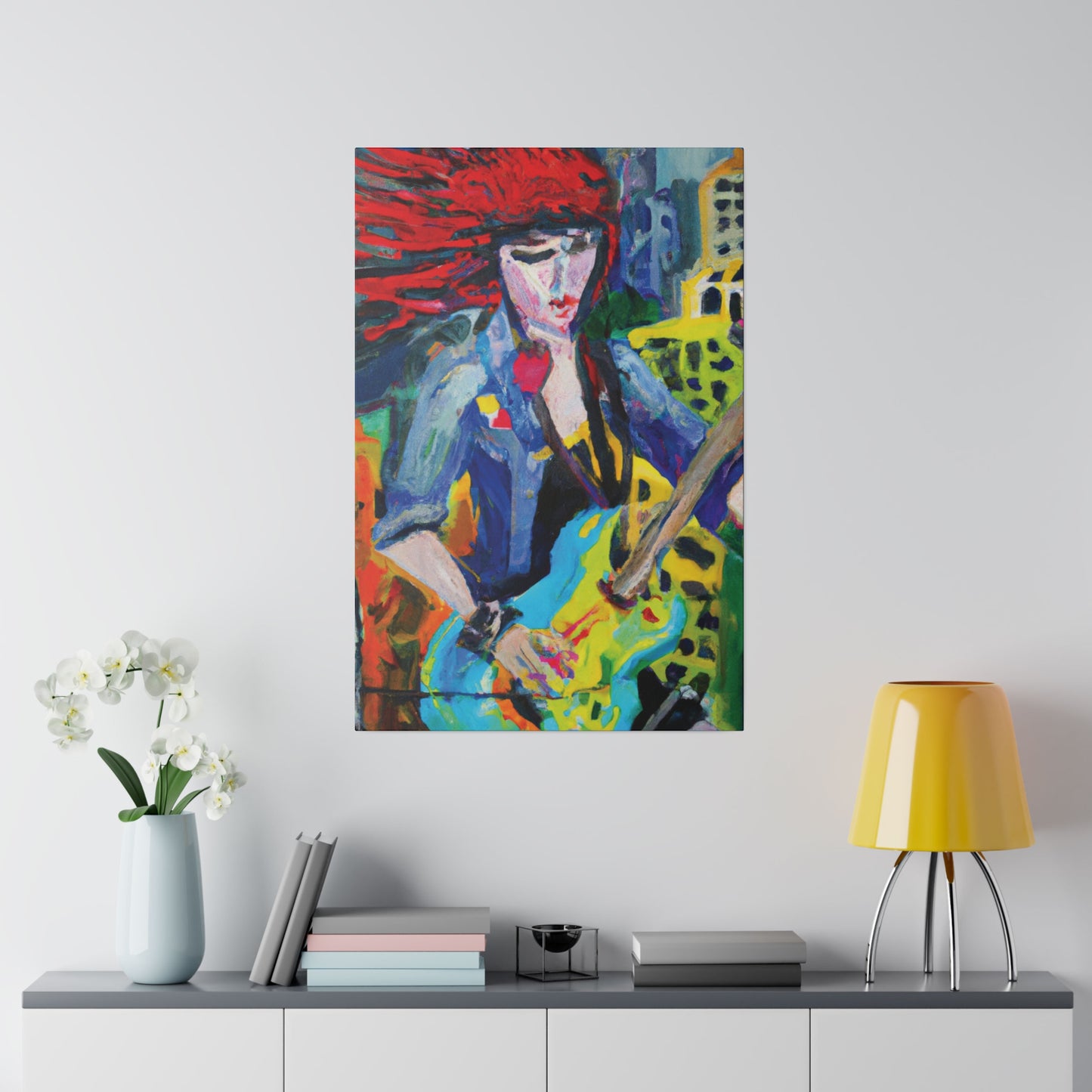 5084Q - Rockstar Oil Painting Style Print | Poster | Home Decor | Wall Art | Music Art | Canvas