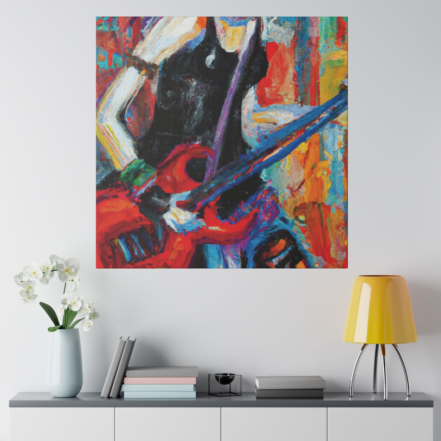 7384Q - Rockstar Oil Painting Style Print | Poster | Home Decor | Wall Art | Music Art | Canvas