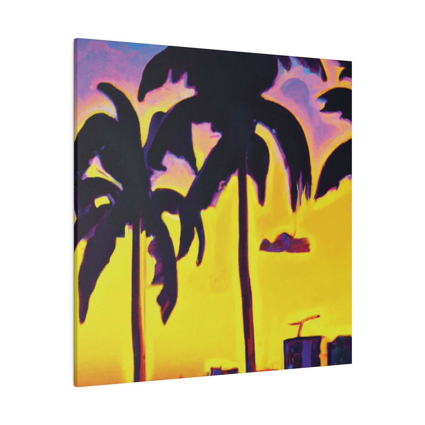 5674W - Miami Beach Sunset Painting Print | Miami | Beach | Sunset | Poster | Home Decor | Wall Art | Canvas