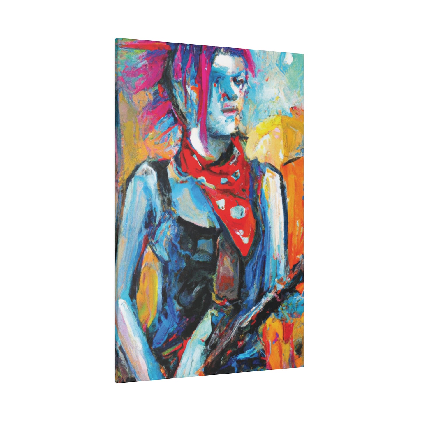 7372P - Rockstar Oil Painting Style Print | Poster | Home Decor | Wall Art | Music Art | Canvas