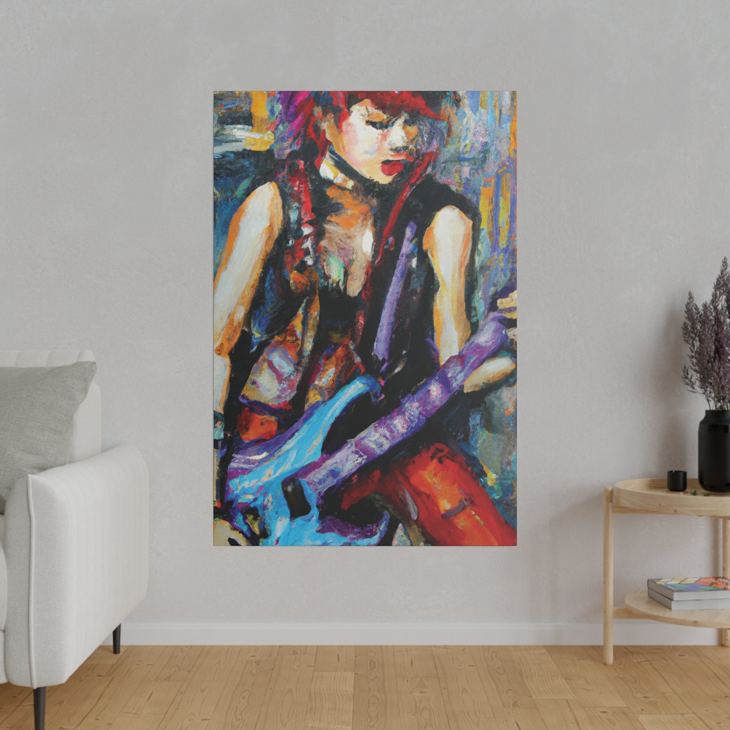 6251Z - Rockstar Oil Painting Style Print | Poster | Home Decor | Wall Art | Music Art | Canvas