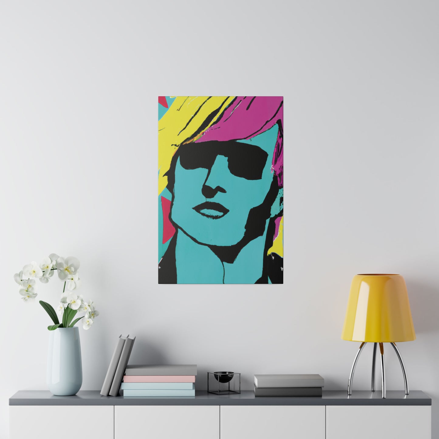 8753H - Rockstar Painting Print | Face | Abstract | Poster | Home Decor | Wall Art | Music Art | Canvas
