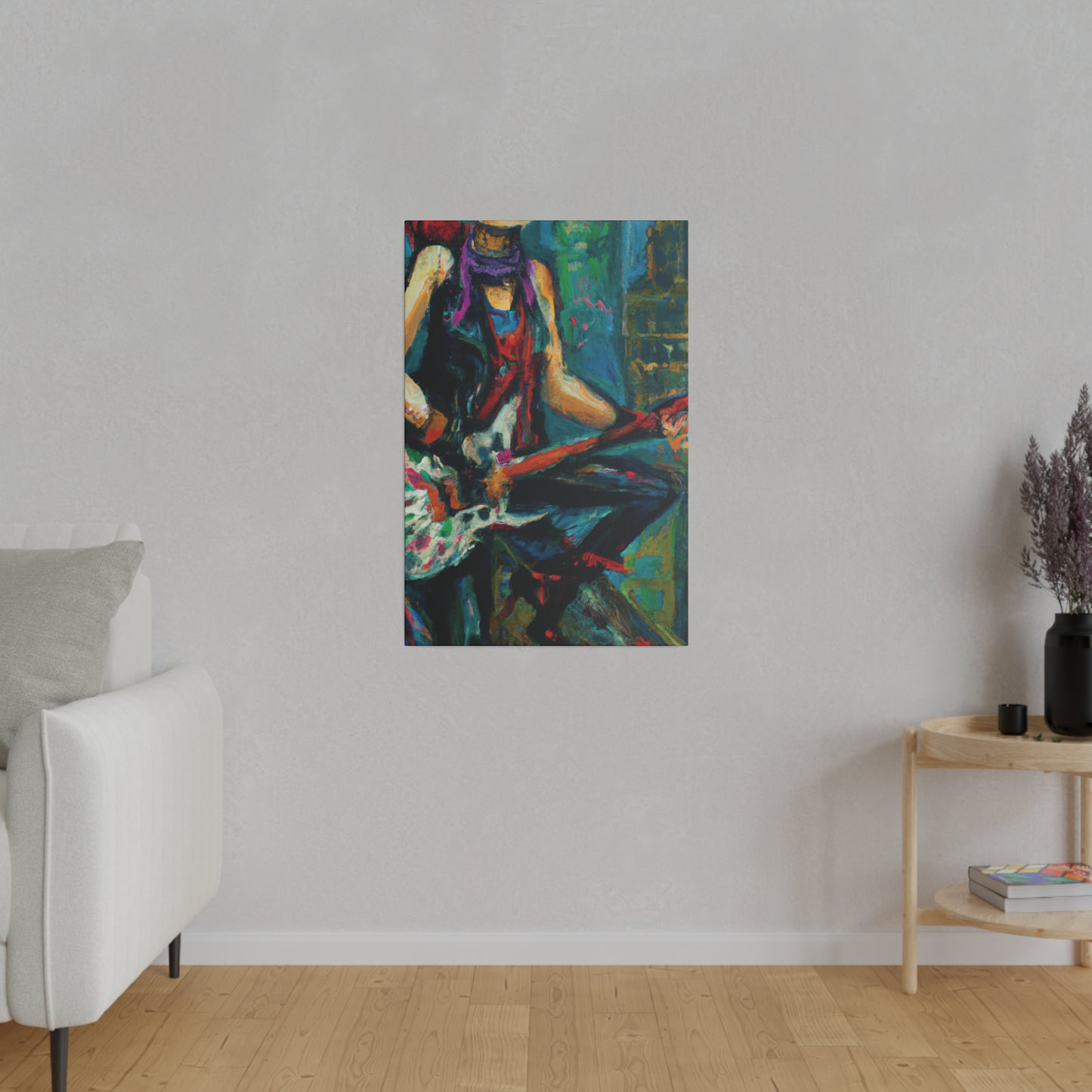 1163E - Rockstar Oil Painting Style Print | Poster | Home Decor | Wall Art | Music Art | Canvas