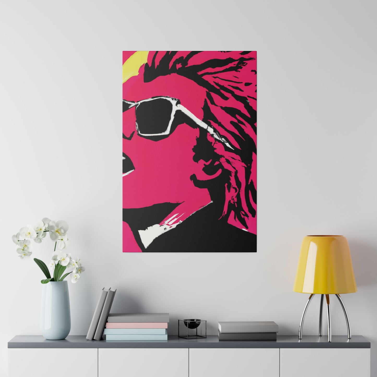 7829G - Rockstar Painting Print | Face | Abstract | Poster | Home Decor | Wall Art | Music Art | Canvas