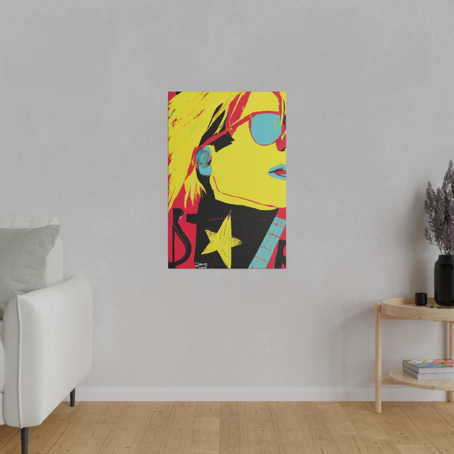 4925Q - Rockstar Painting Print | Face | Abstract | Poster | Home Decor | Wall Art | Music Art | Canvas