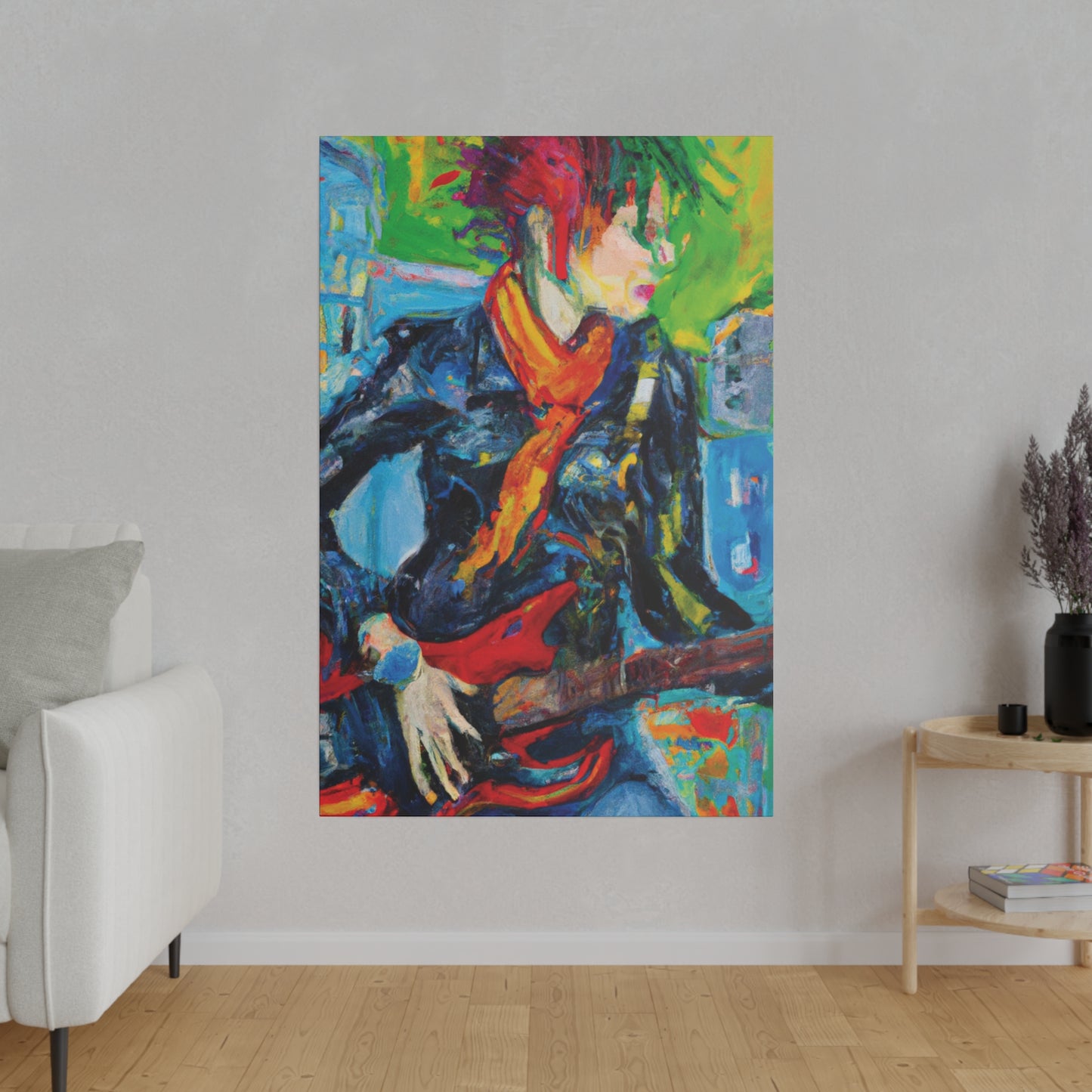 935O - Rockstar Oil Painting Style Print | Poster | Home Decor | Wall Art | Music Art | Canvas