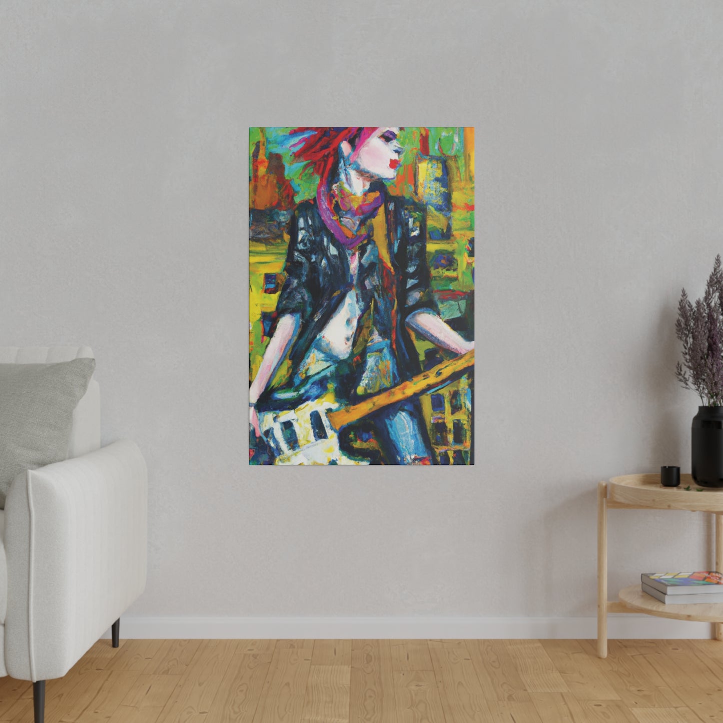 3589A - Rockstar Oil Painting Style Print | Poster | Home Decor | Wall Art | Music Art | Canvas