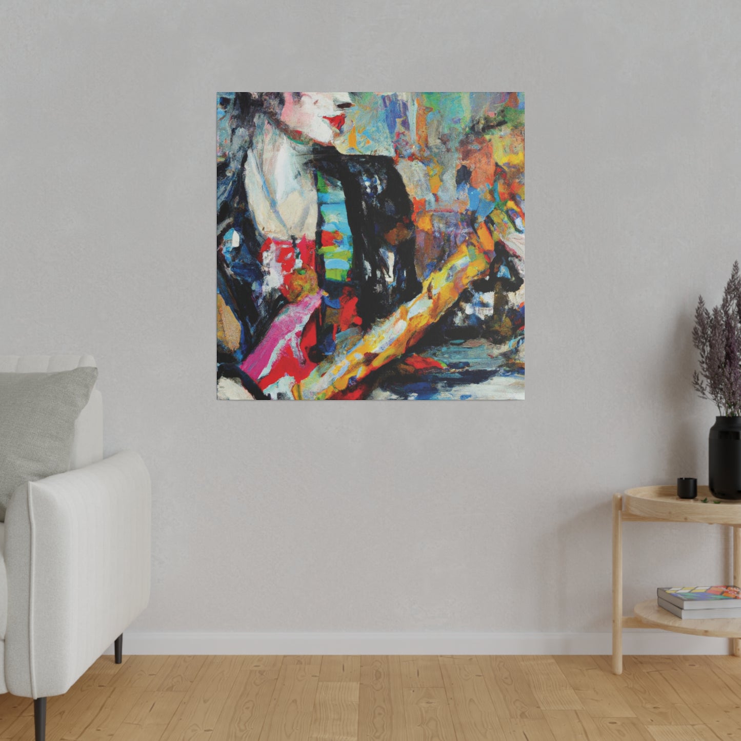 8162K - Rockstar Oil Painting Style Print | Poster | Home Decor | Wall Art | Music Art | Canvas