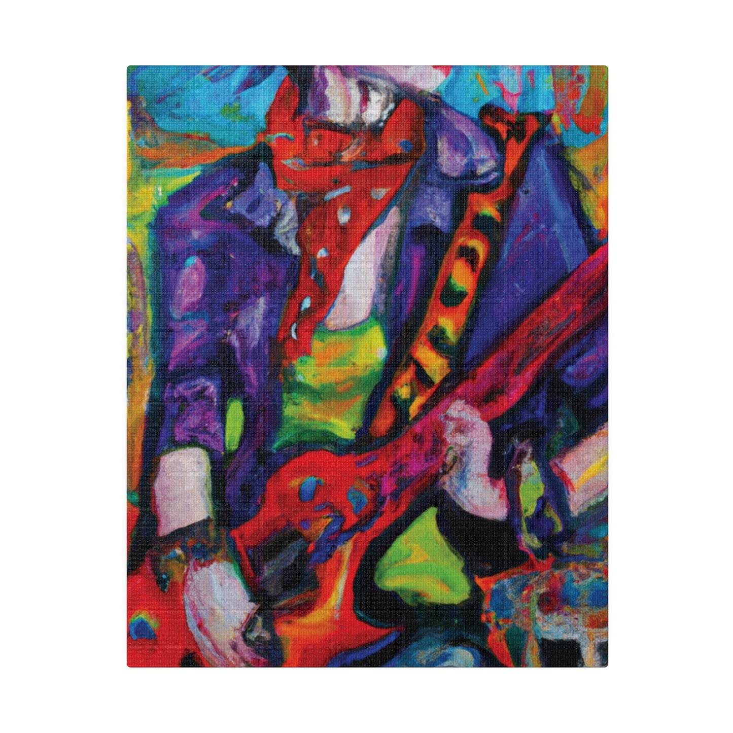 9529Y - Rockstar Oil Painting Style Print | Poster | Home Decor | Wall Art | Music Art | Canvas