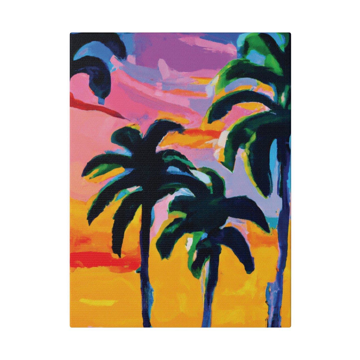 7409P - Miami Beach Sunset Painting Print | Miami | Beach | Sunset | Poster | Home Decor | Wall Art | Canvas