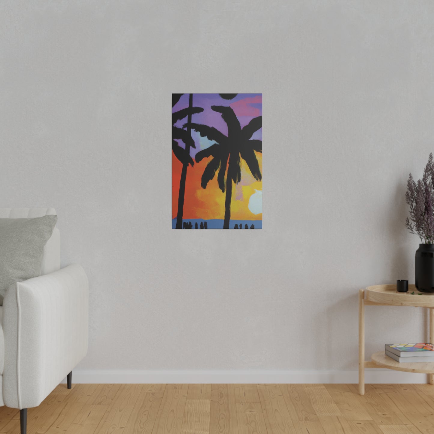 8594V - Miami Beach Sunset Painting Print | Miami | Beach | Sunset | Poster | Home Decor | Wall Art | Canvas