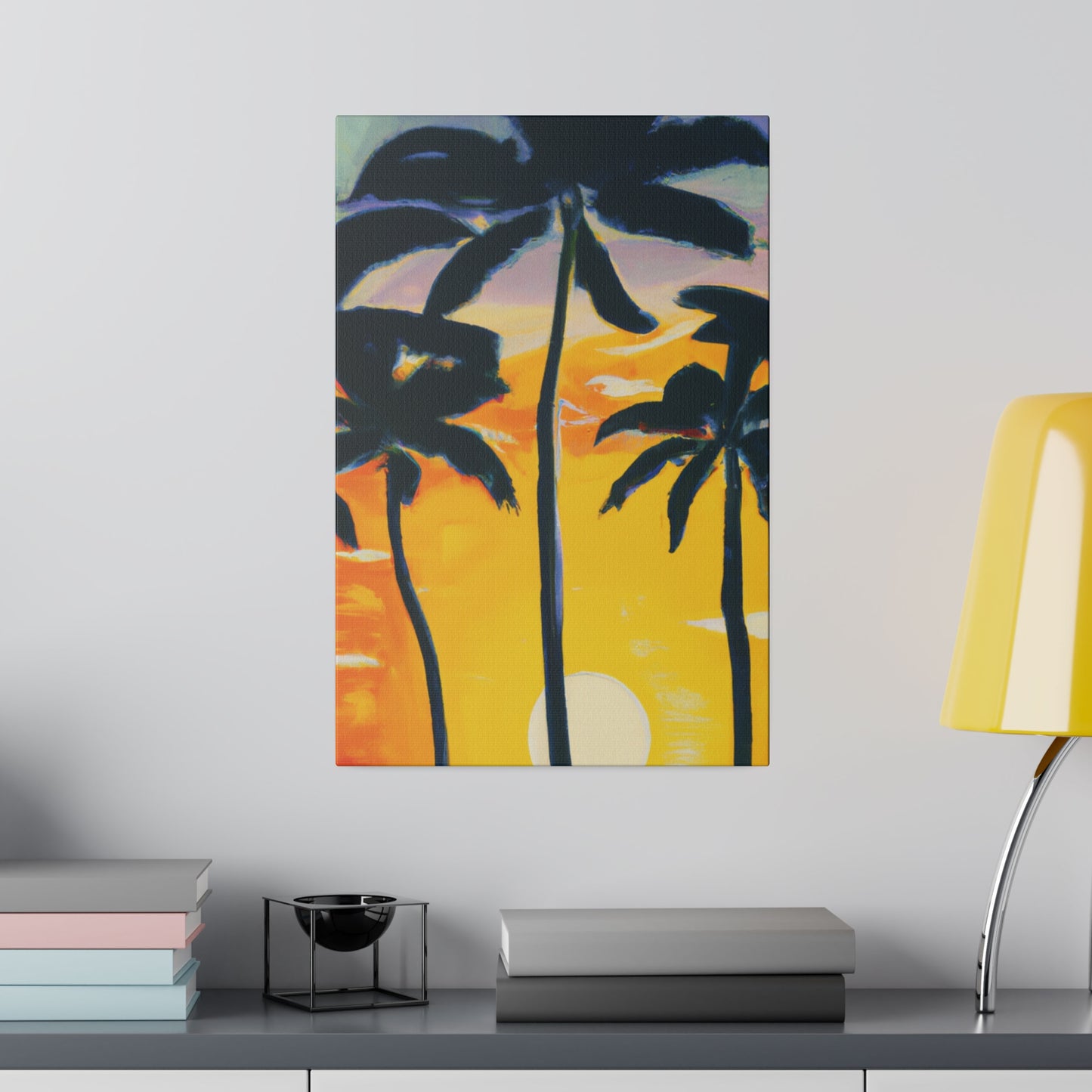 7390N - Miami Beach Sunset Painting Print | Miami | Beach | Sunset | Poster | Home Decor | Wall Art | Canvas