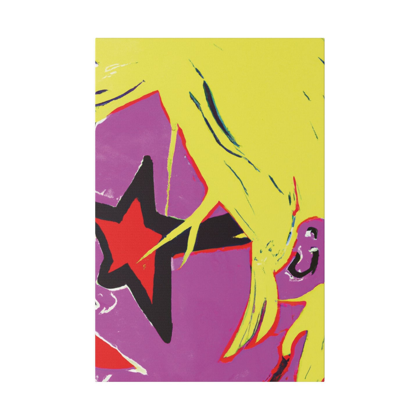 938K - Rockstar Painting Print | Face | Abstract | Poster | Home Decor | Wall Art | Music Art | Canvas