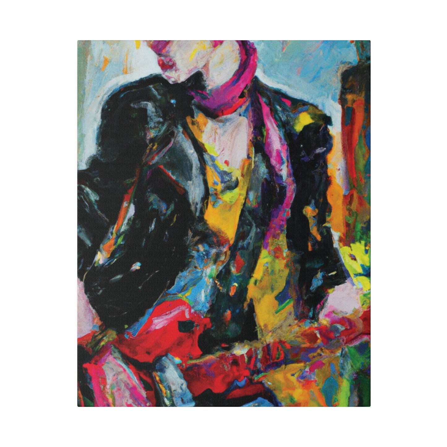 8178F - Rockstar Oil Painting Style Print | Poster | Home Decor | Wall Art | Music Art | Canvas