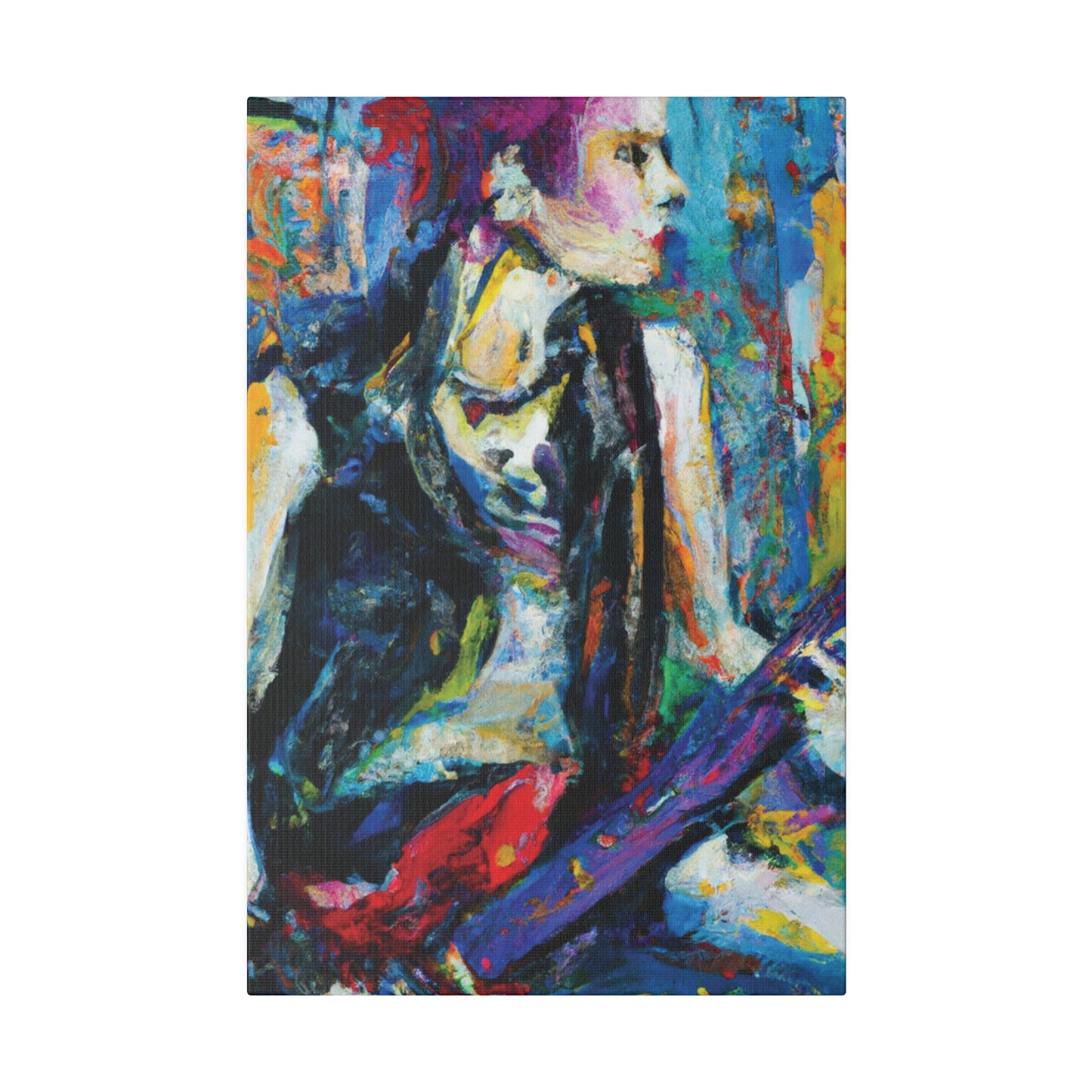 344U - Rockstar Oil Painting Style Print | Poster | Home Decor | Wall Art | Music Art | Canvas