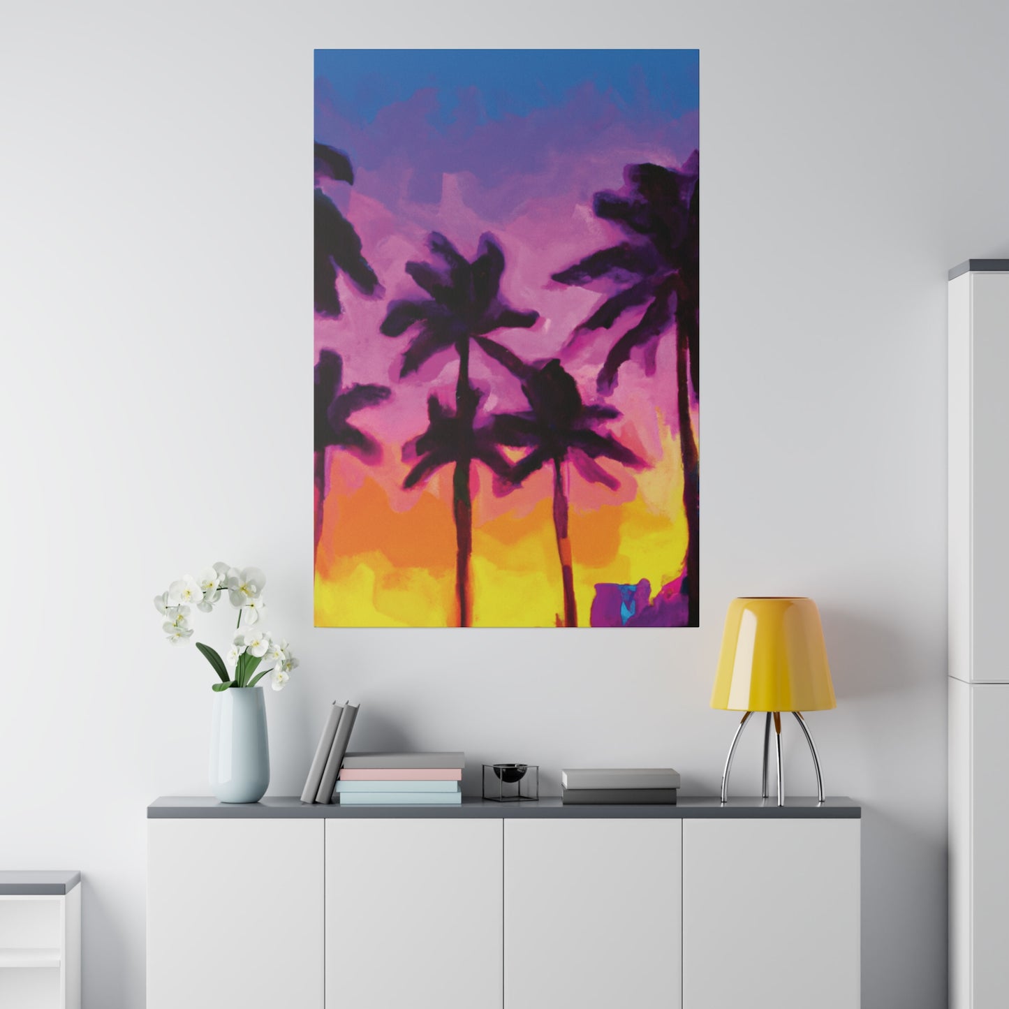 7395T - Miami Beach Sunset Painting Print | Miami | Beach | Sunset | Poster | Home Decor | Wall Art | Canvas