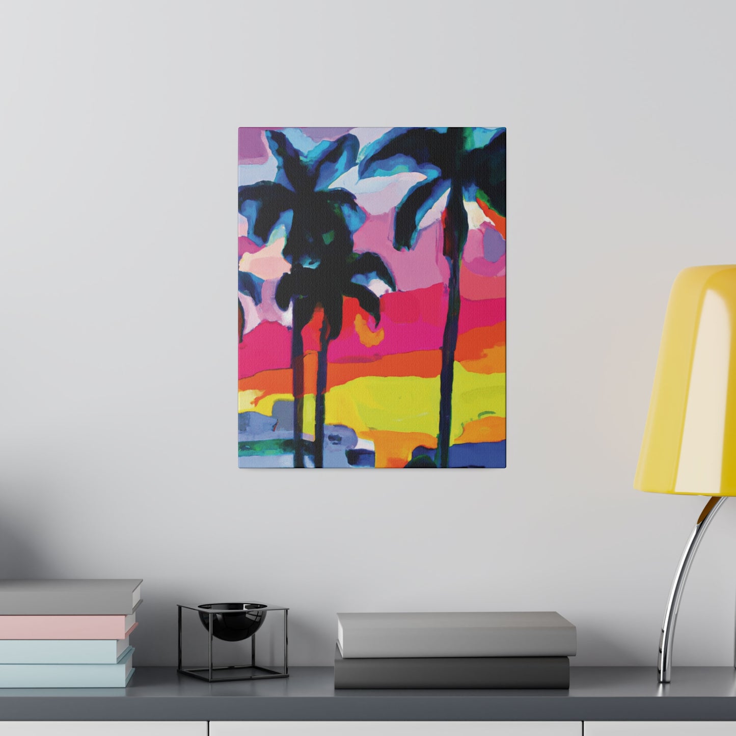 9342C - Miami Beach Sunset Painting Print | Miami | Beach | Sunset | Poster | Home Decor | Wall Art | Canvas