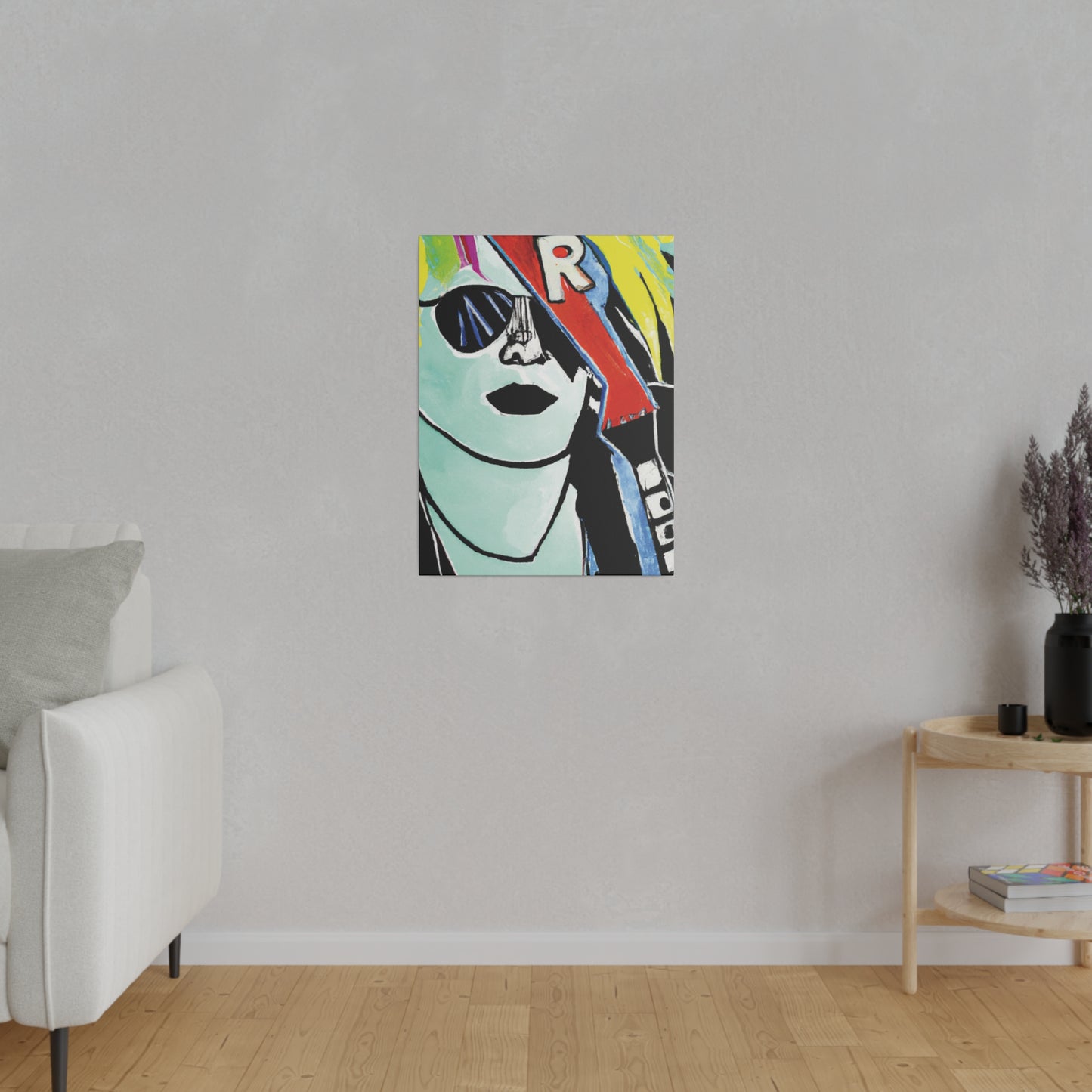 9391O - Rockstar Painting Print | Face | Abstract | Poster | Home Decor | Wall Art | Music Art | Canvas