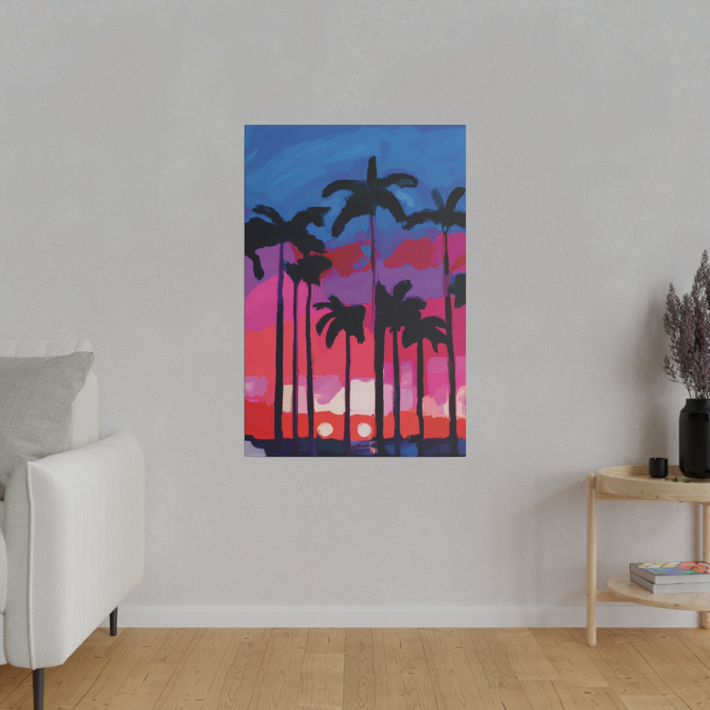 7245Y - Miami Beach Sunset Painting Print | Miami | Beach | Sunset | Poster | Home Decor | Wall Art | Canvas