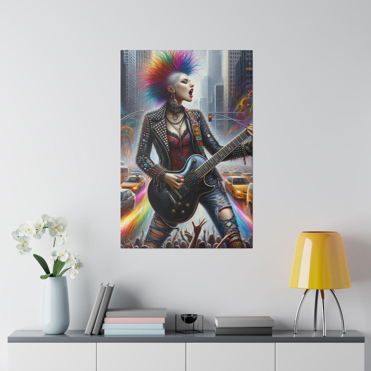 7301Z - Rockstar Oil Painting Style Print | Poster | Home Decor | Wall Art | Music Art | Canvas