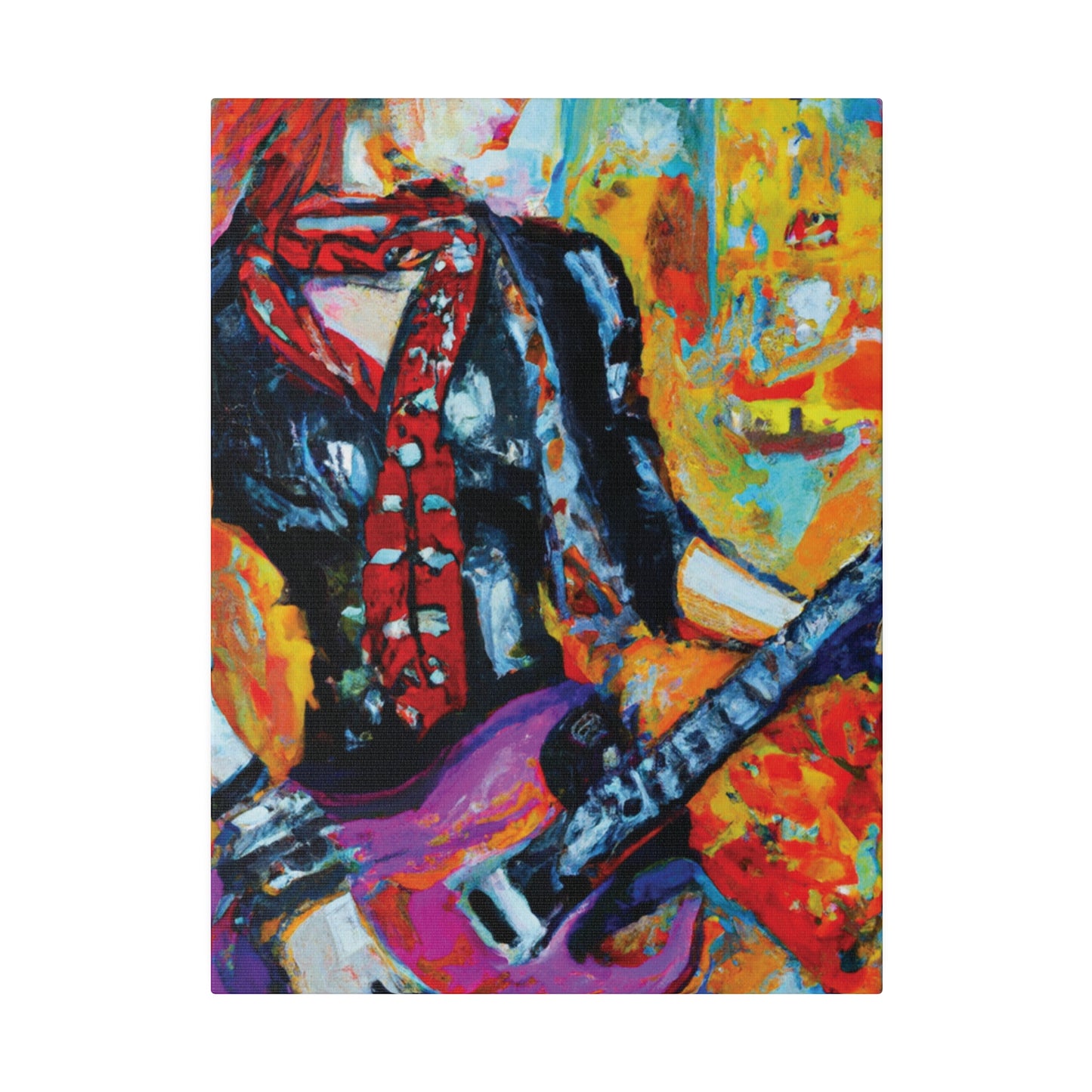 7342P - Rockstar Oil Painting Style Print | Poster | Home Decor | Wall Art | Music Art | Canvas