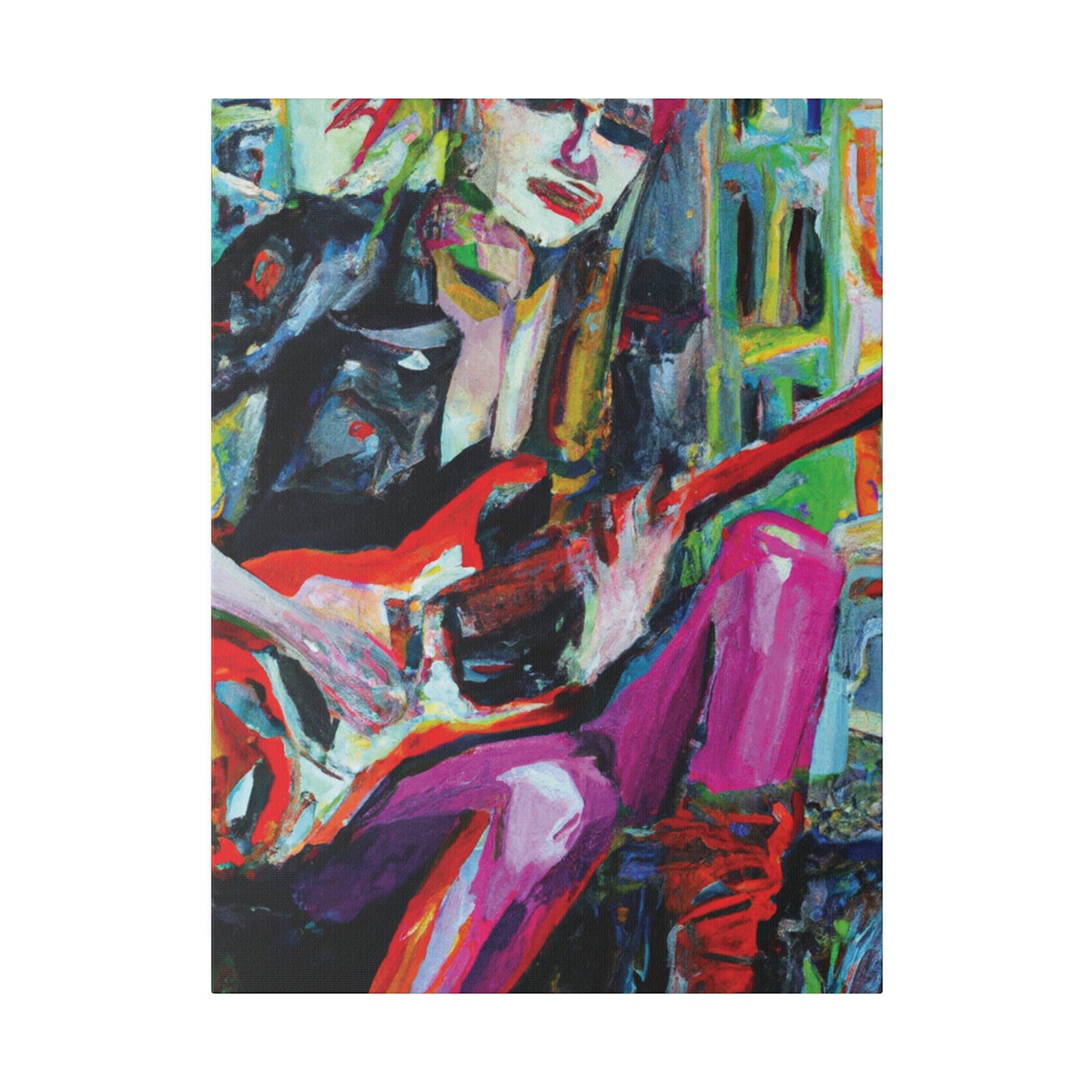 5002A - Rockstar Oil Painting Style Print | Poster | Home Decor | Wall Art | Music Art | Canvas