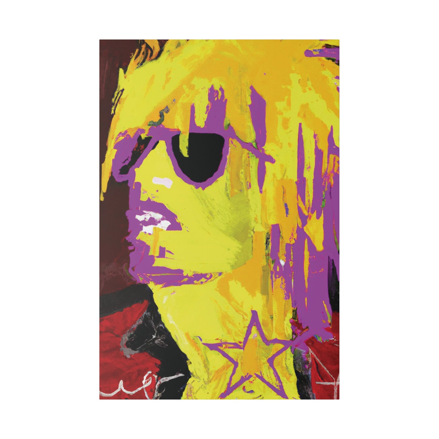 138G - Rockstar Painting Print | Face | Abstract | Poster | Home Decor | Wall Art | Music Art | Canvas